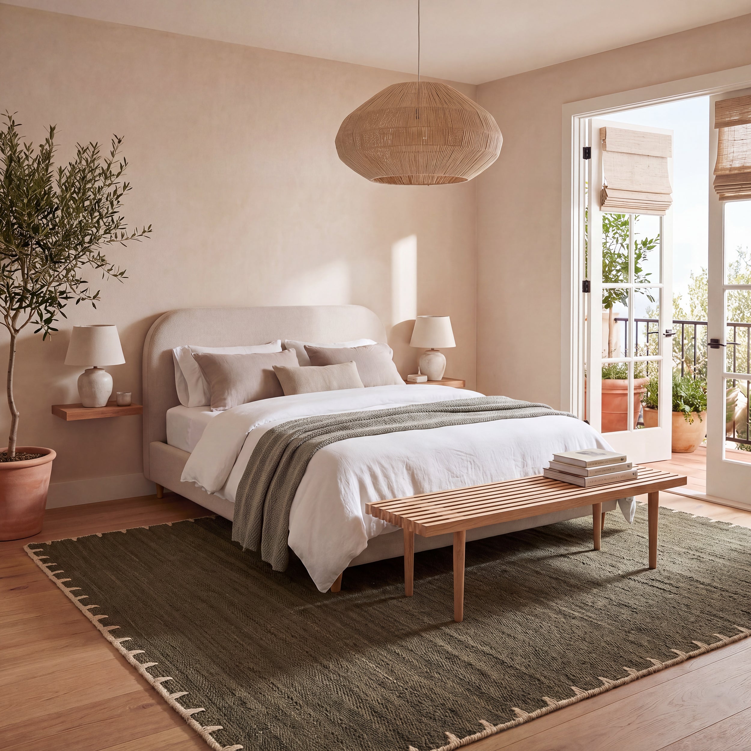 Galestria Bordered Modern Jute Area Rug - Image 9