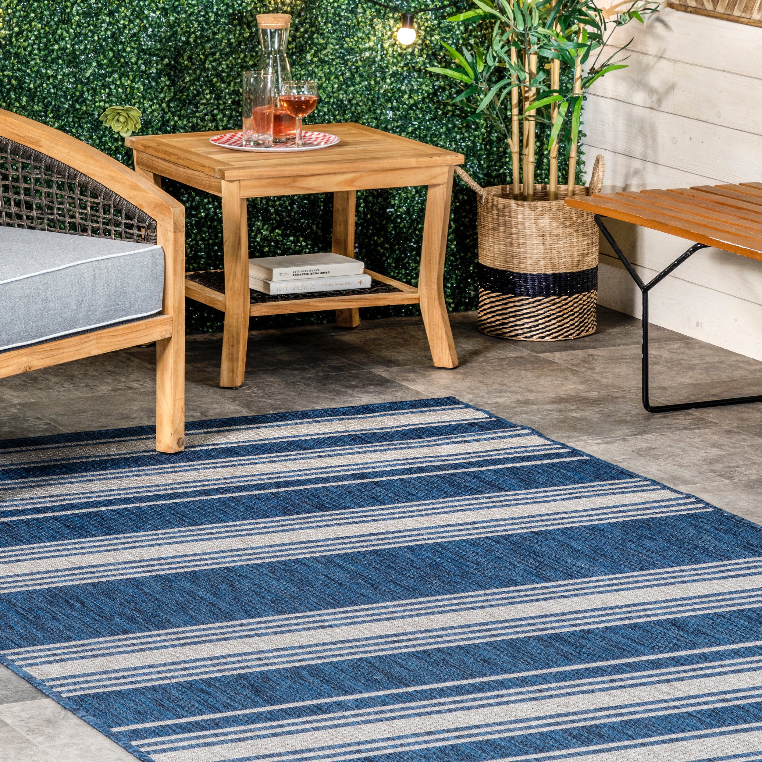 Romy Striped Indoor/Outdoor Area Rug - Image 20