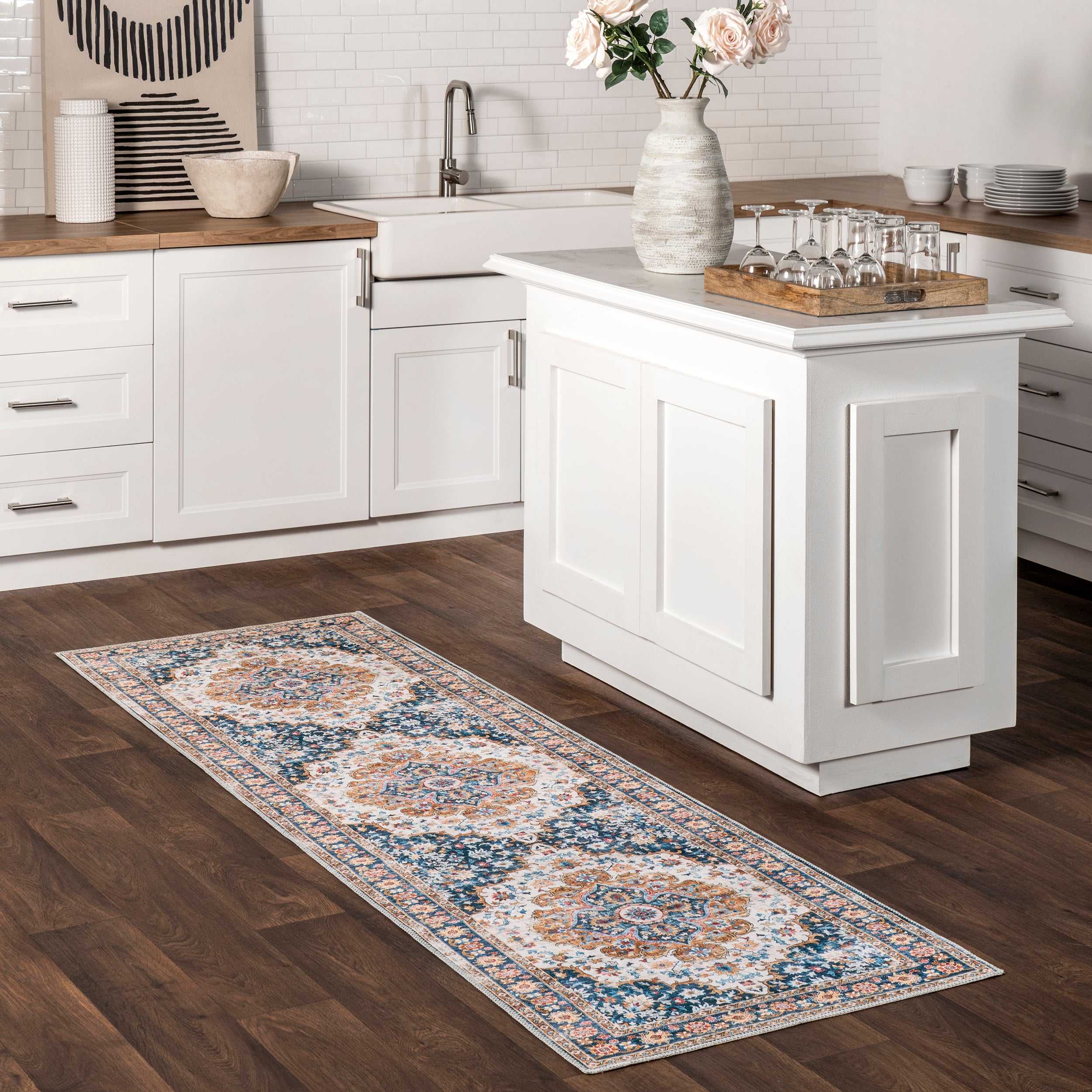 Emi Traditional Stain-Resistant Machine Washable Area Rug - Image 10