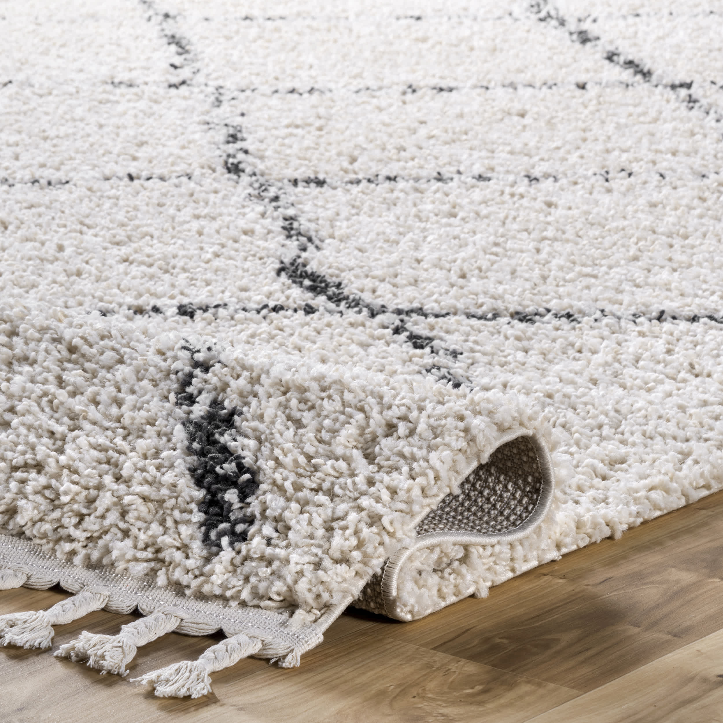 Jessie Moroccan Lattice Tassel Area Rug - Image 4