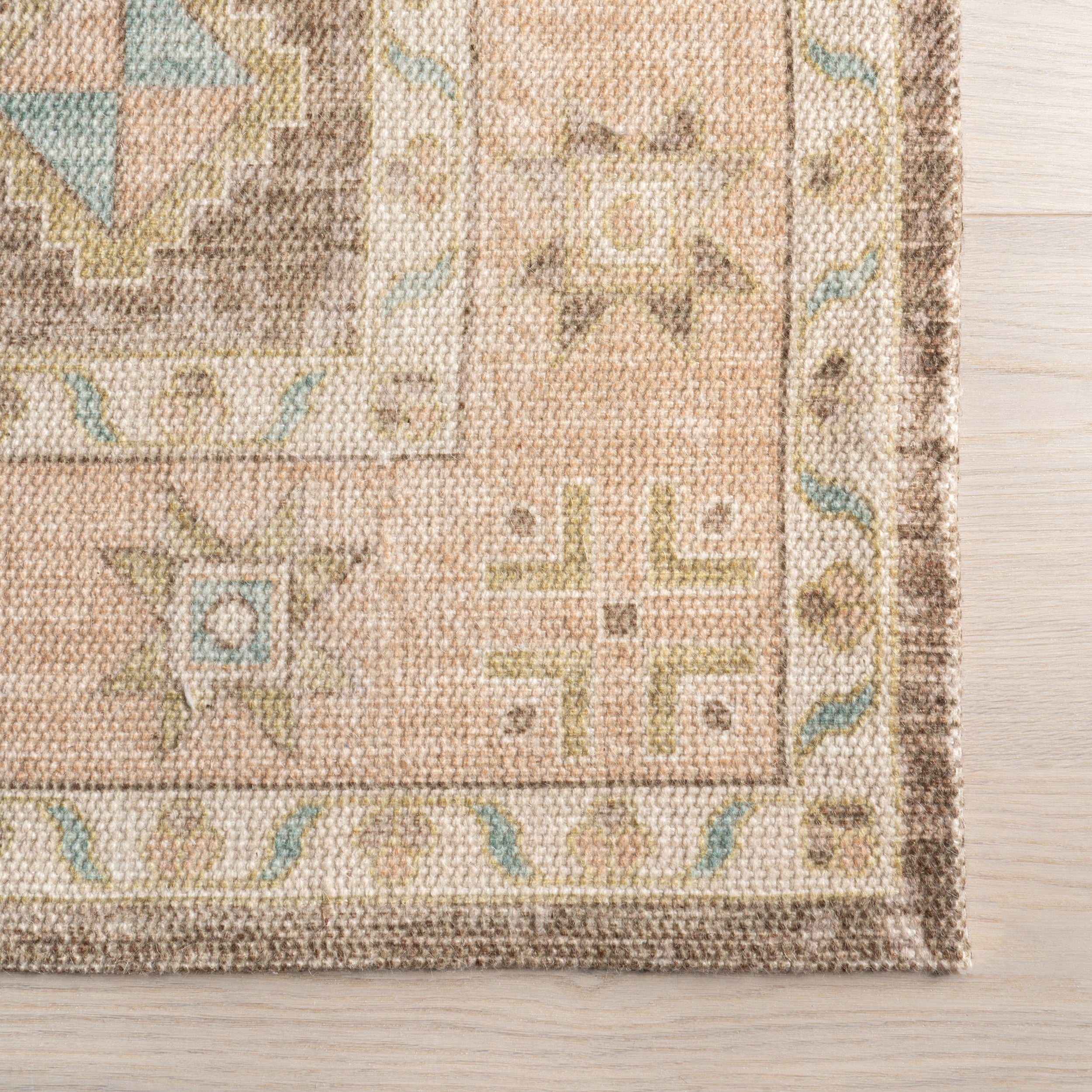 Fawn Medallion Wool and Cotton Area Rug - Image 6
