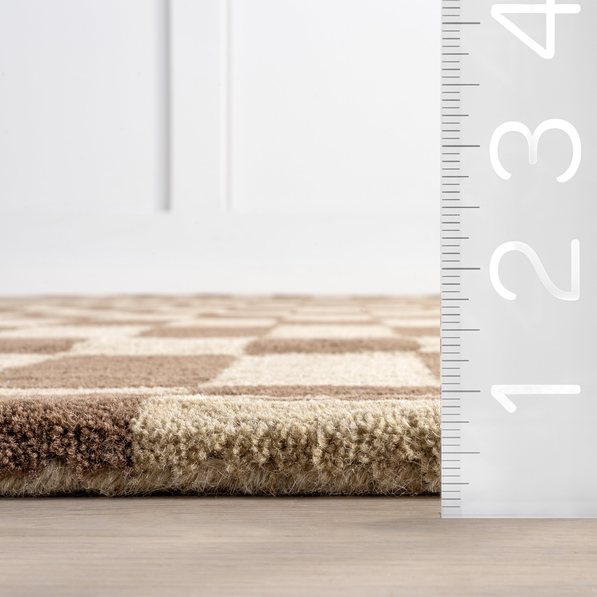 Kia Checkerboard Wool Area Rug - Image 19