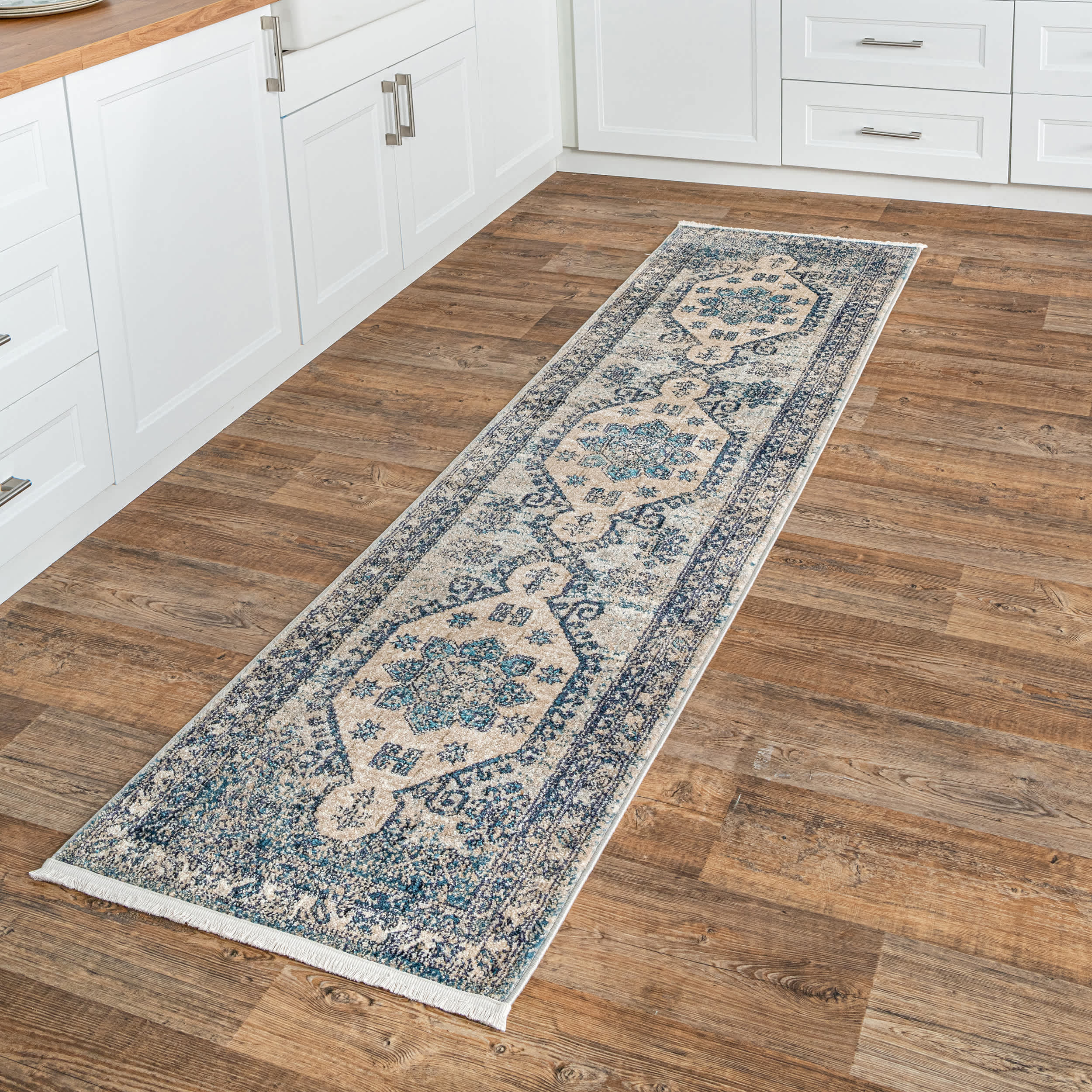 Alexis Vintage Distressed Medallion Area Rug - Image 10