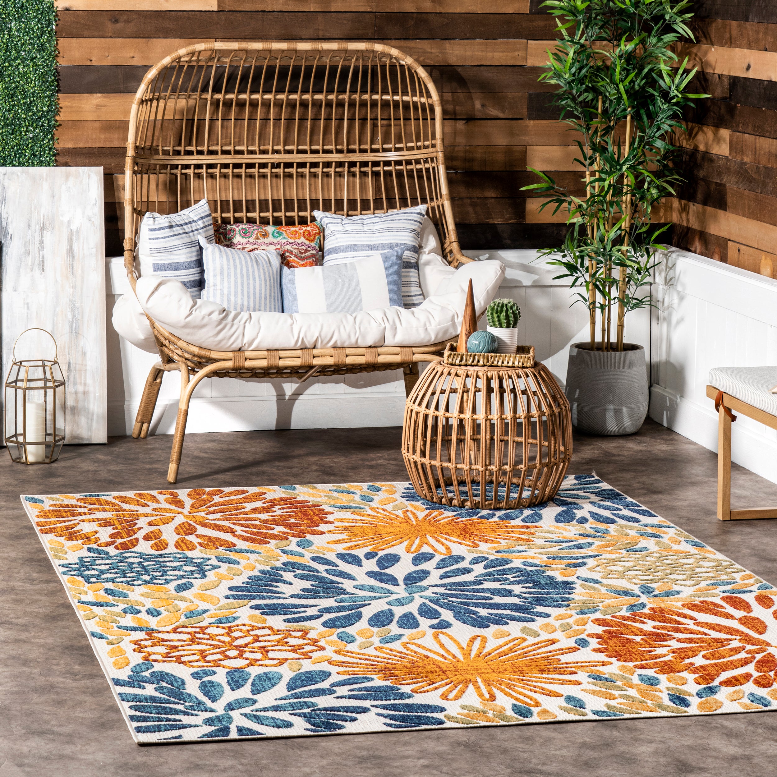 Monique Floral Indoor/Outdoor Area Rug - Image 2