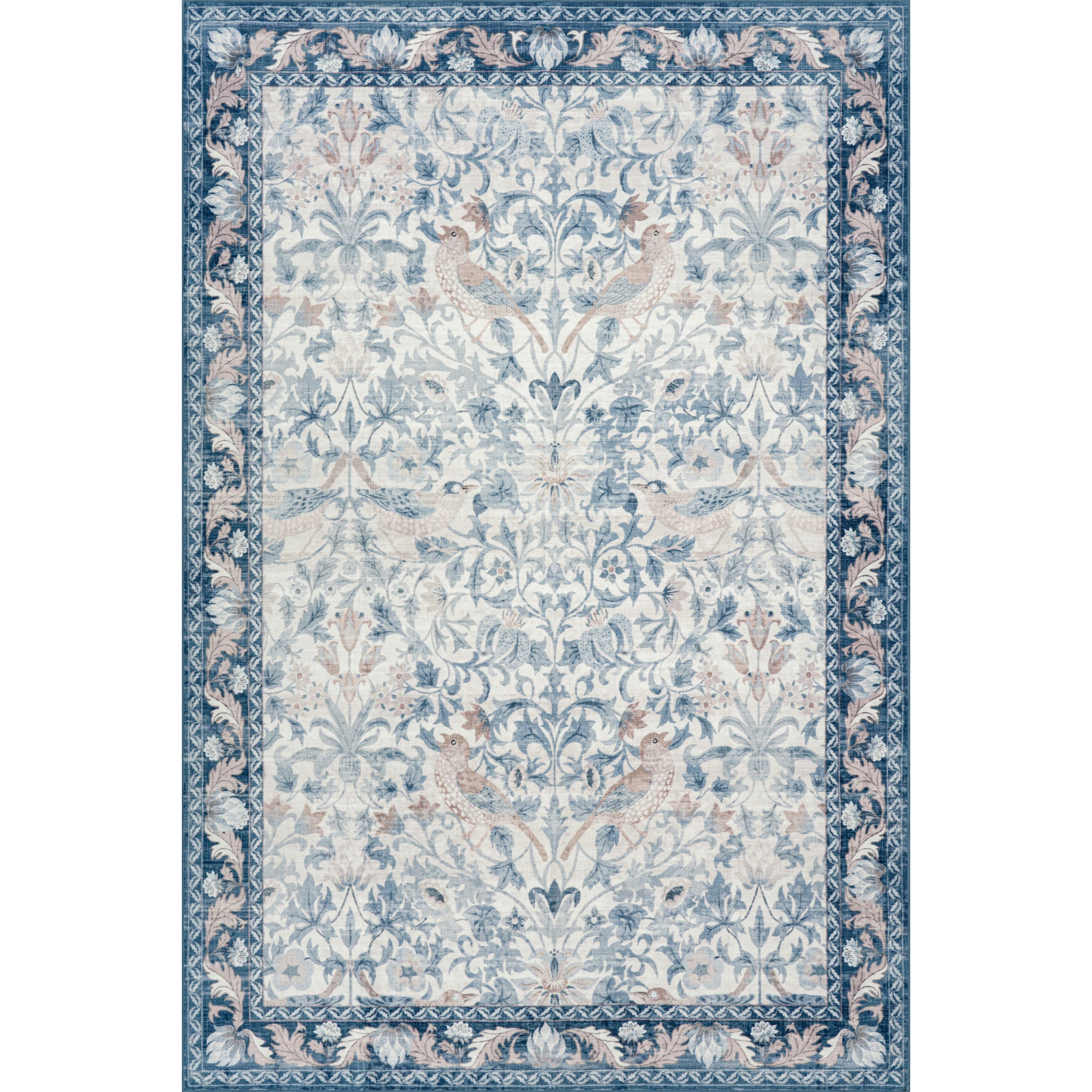 Nuloom Audessa Floral & Paisley Washable Rug
