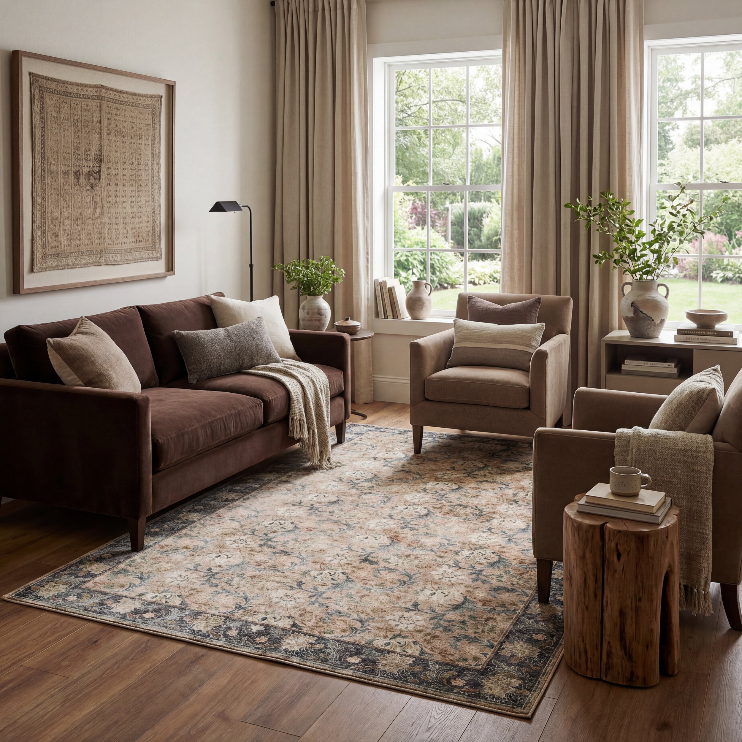Nuloom Carivelle Floral & Paisley Washable Rug - Image 2