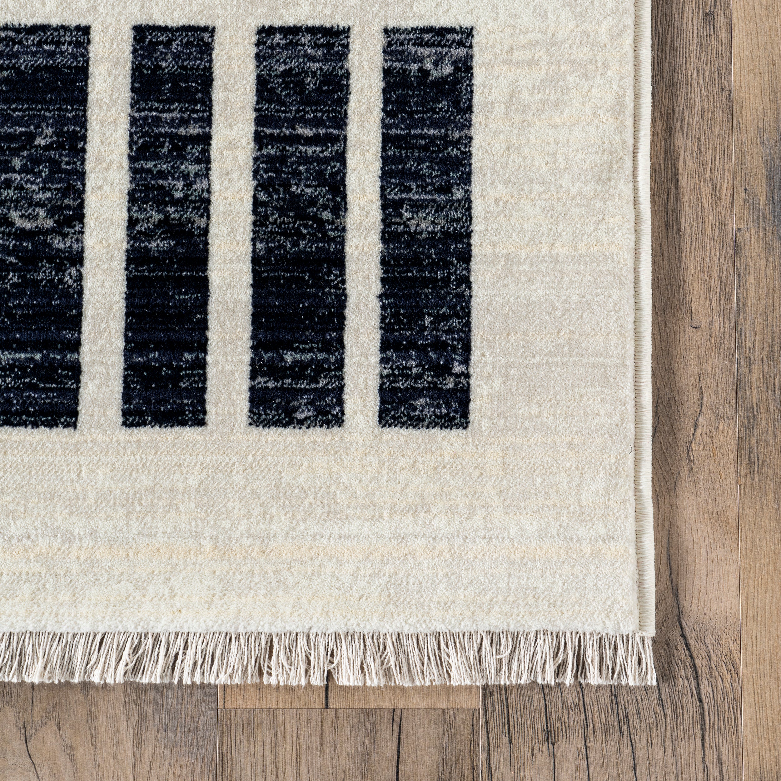Keeva Modern Striped Fringe Area Rug - Image 5