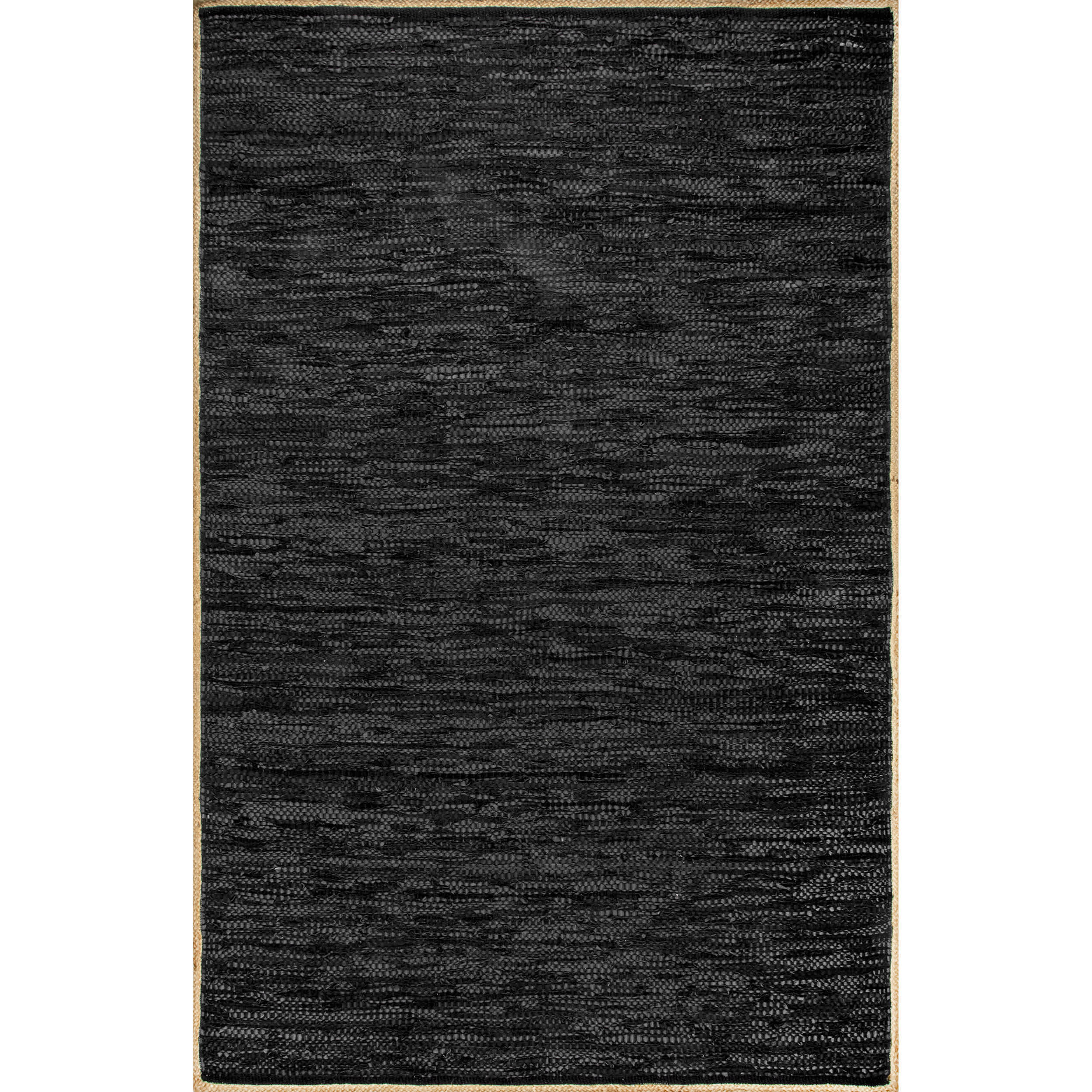 Sabby Hand Woven Leather Flatweave Area Rug - Image 5