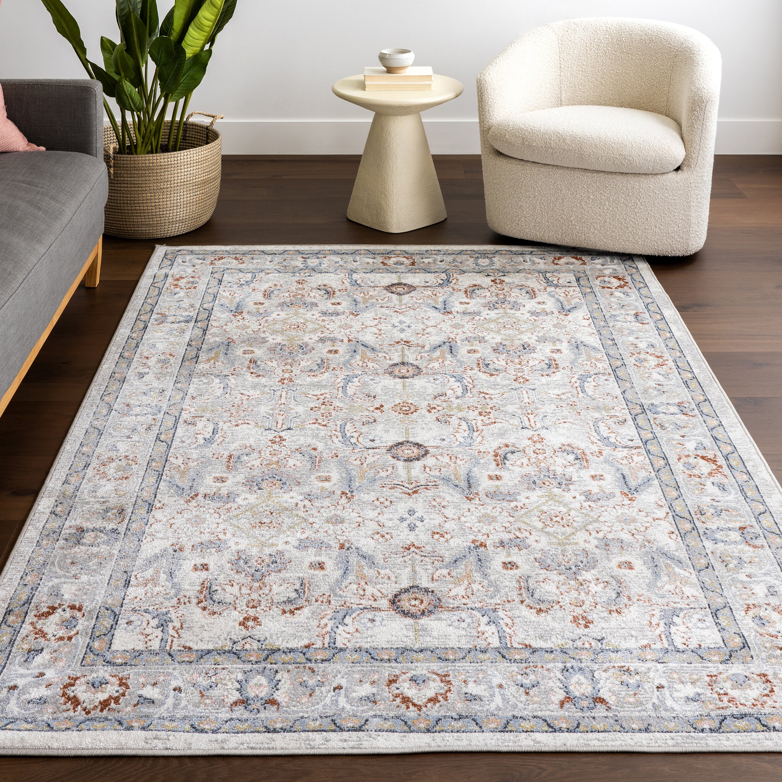 Lyric Medallion Machine Washable Area Rug - Image 9