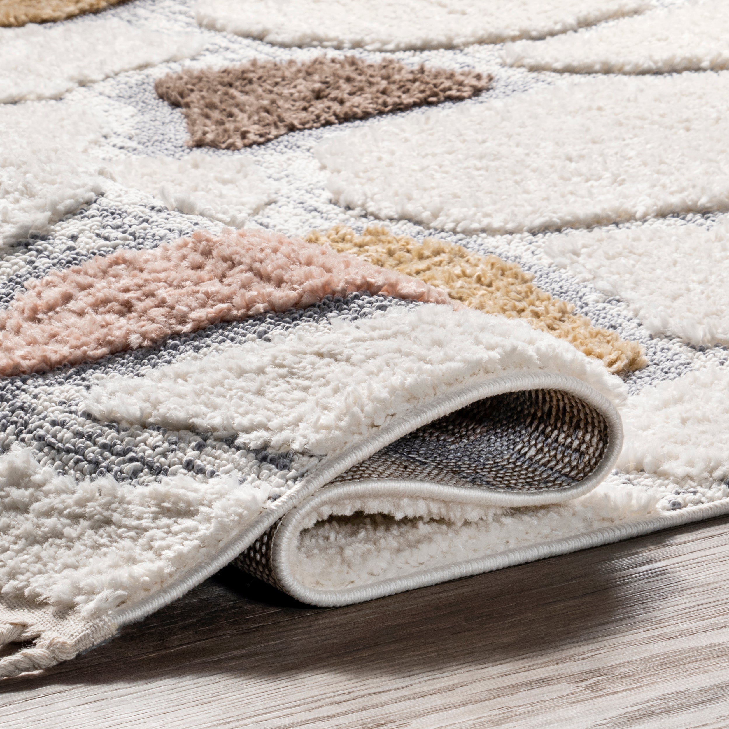 Zende Colorful Stones Kids Tassel Area Rug - Image 4