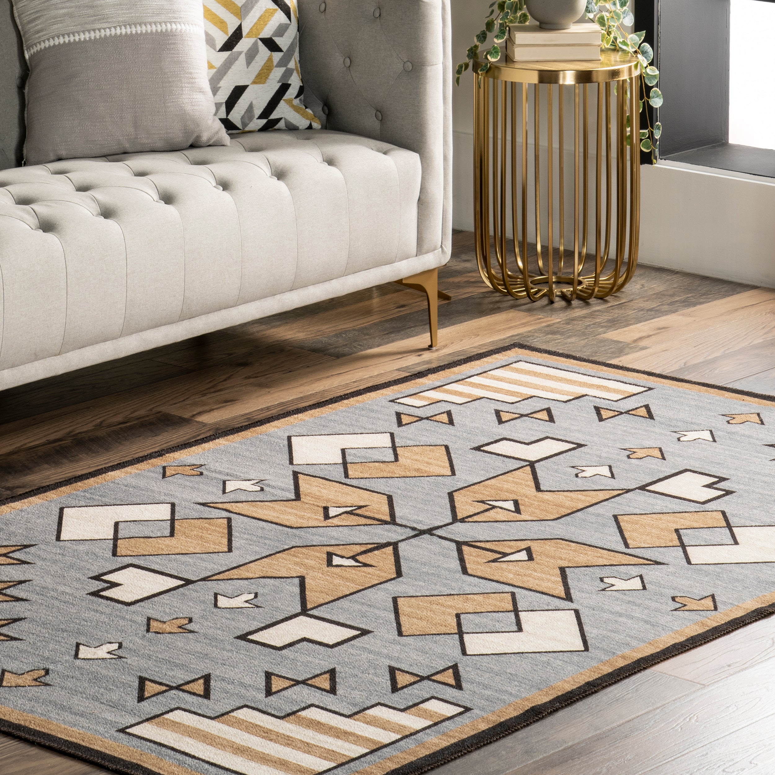 Petra Boho Arrows Machine Washable Area Rug - Image 9