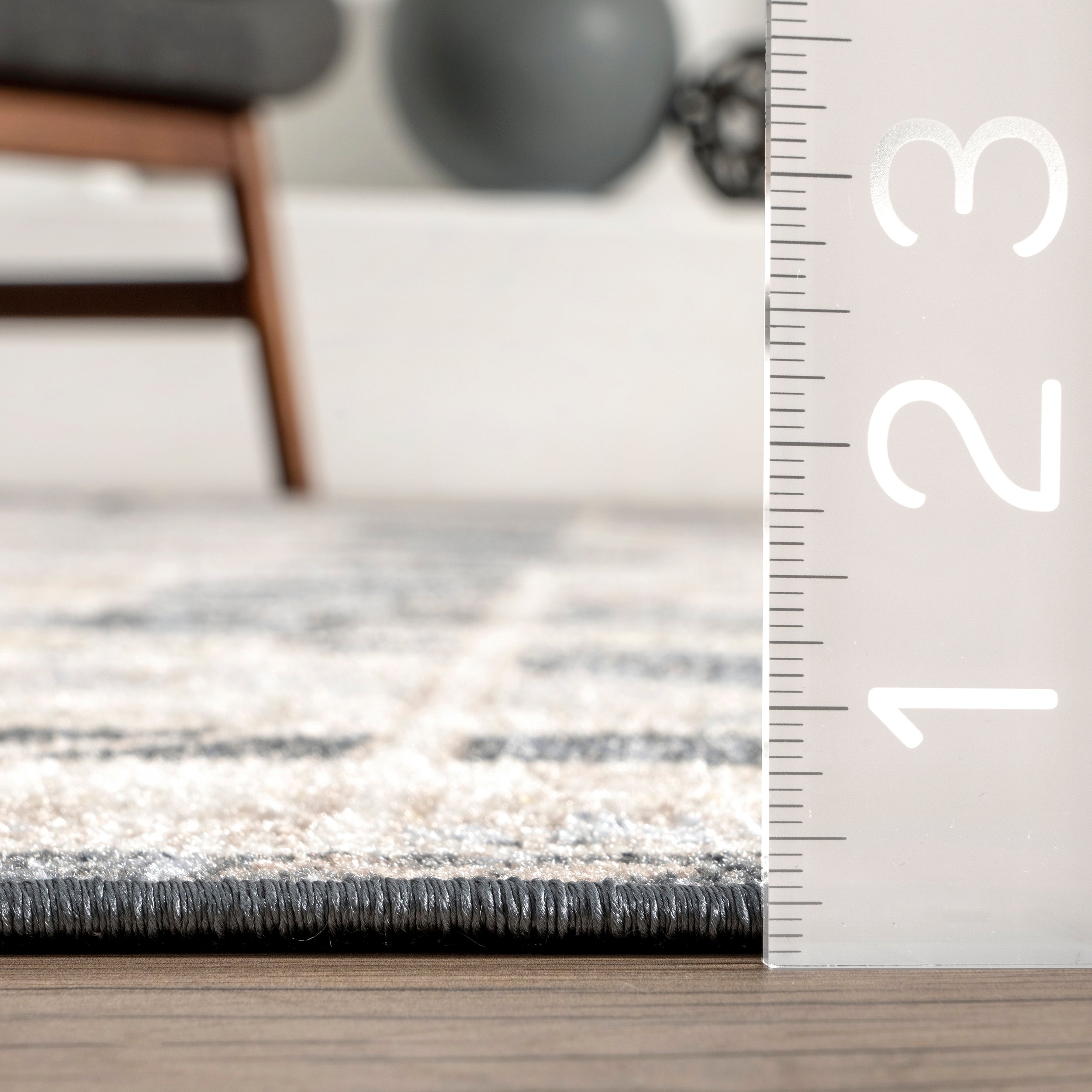 Nika Modern Faded Machine Washable Area Rug - Image 3
