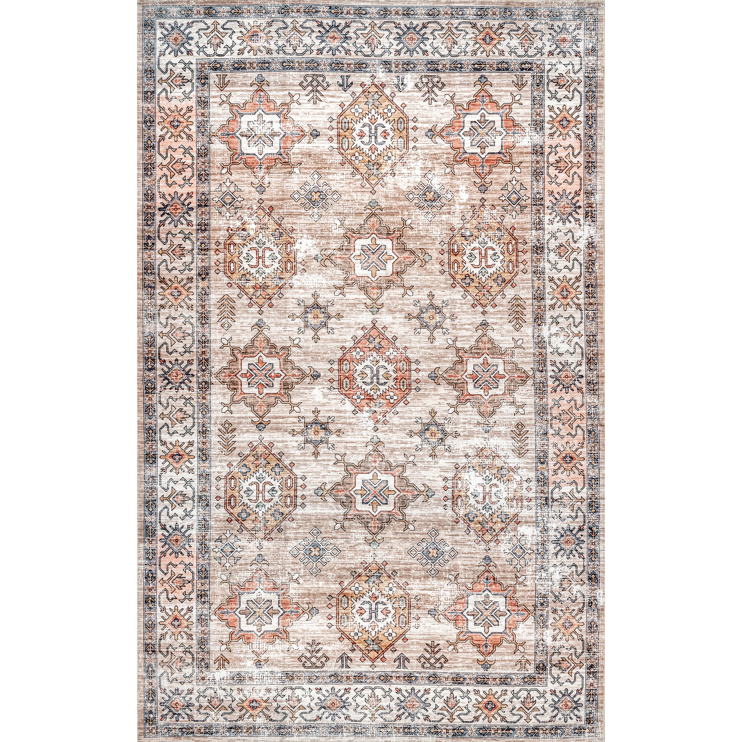 Finley Machine Washable Vintage Distressed Area Rug - Image 22