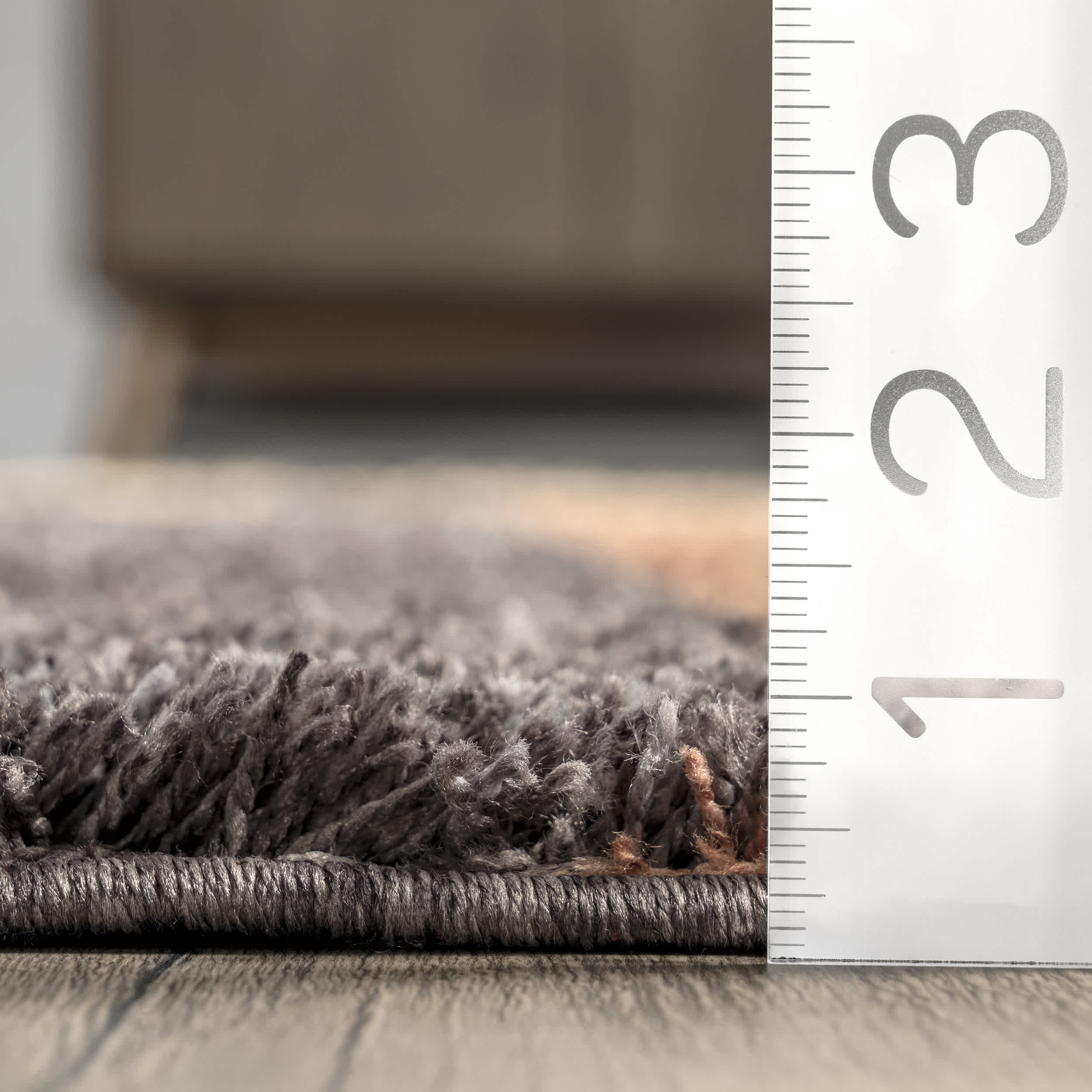 Kaylie Shaggy Modern Geometric Tassel Area Rug - Image 3
