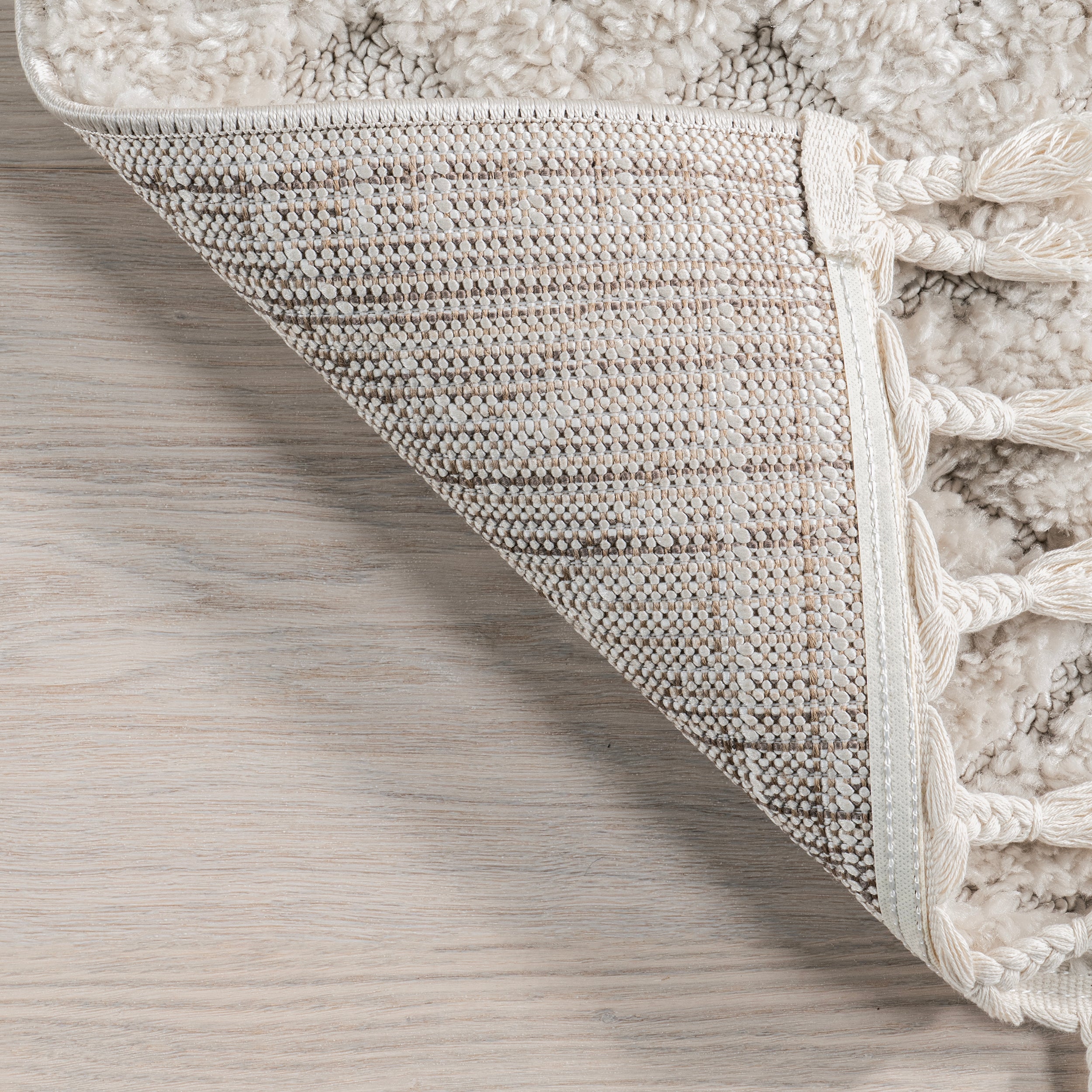 Akia Lattice High/Low Tassel Area Rug - Image 26