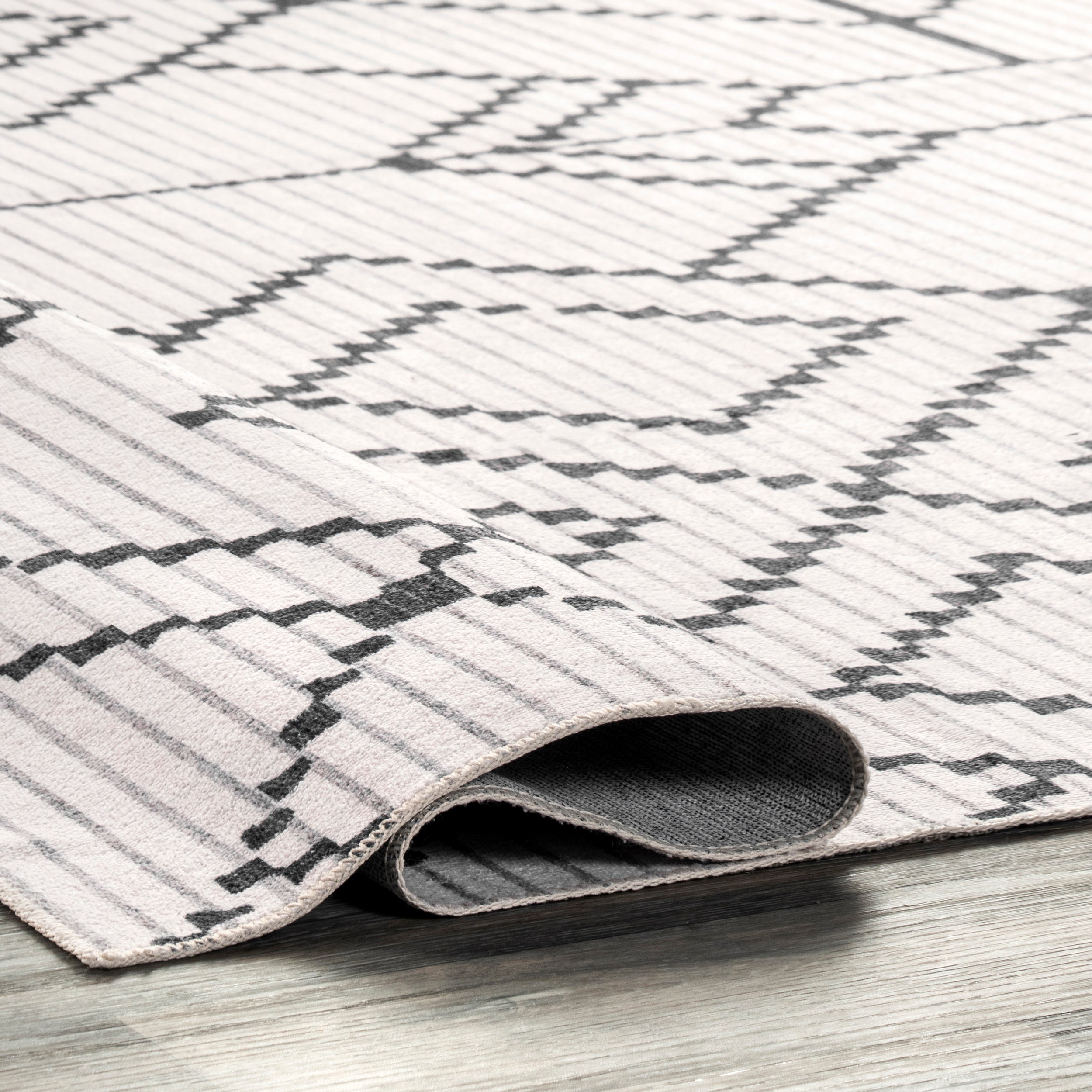 Echo Multi Diamond Machine Washable Area Rug - Image 4
