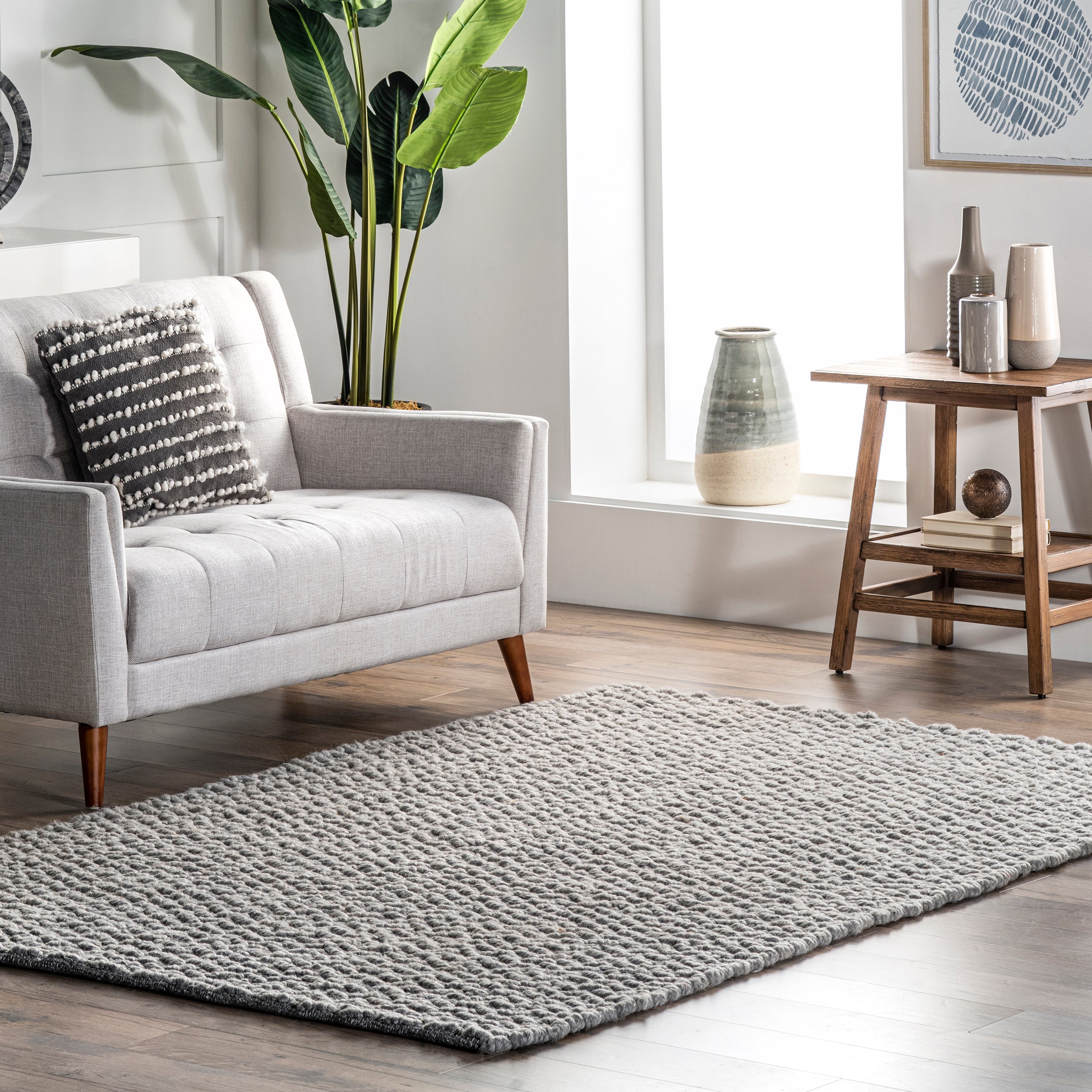 Glendora Hand Woven Chevron Area Rug - Image 11