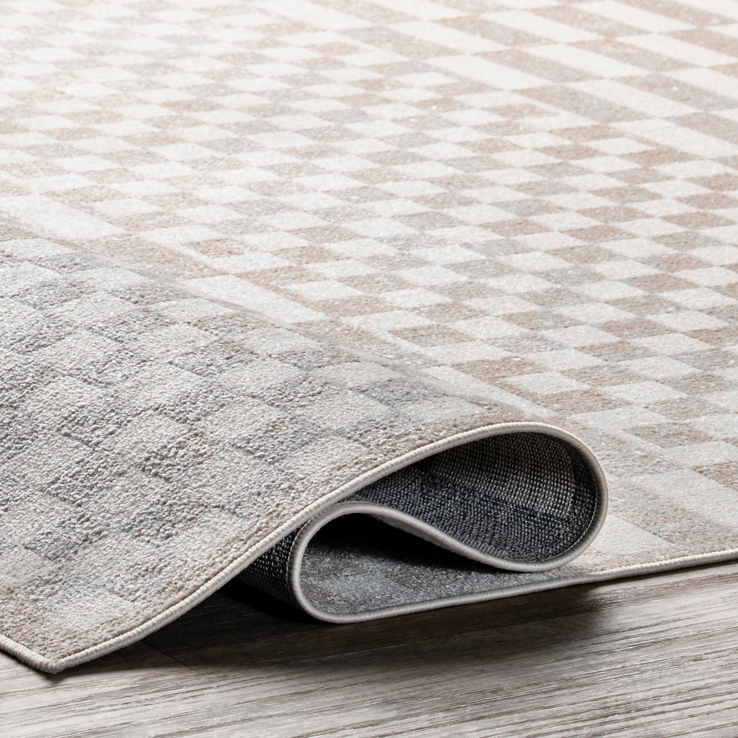 Nikita Faded Geometric Machine Washable Area Rug - Image 4