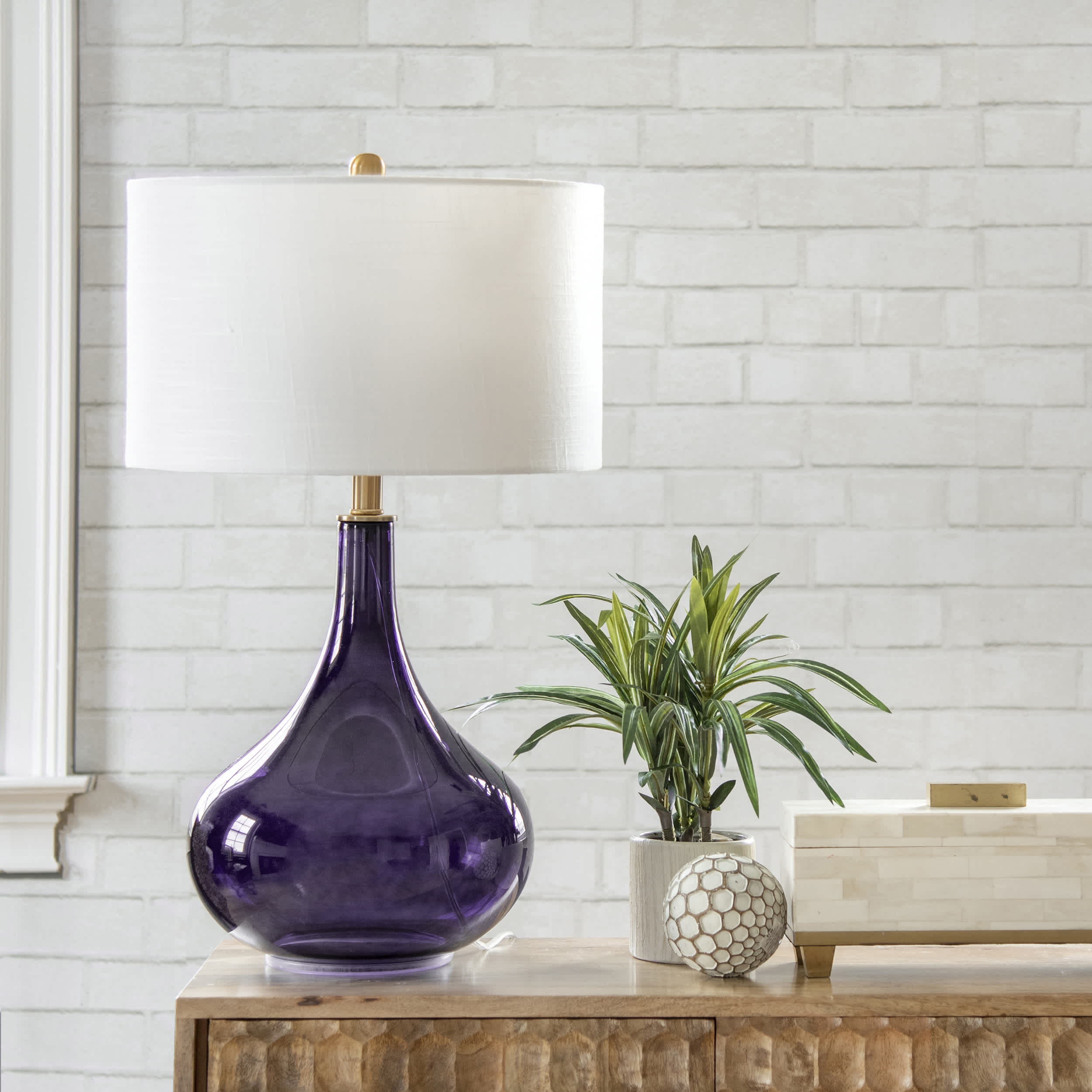 Farrell 26 Glass Table Lamp - Image 7