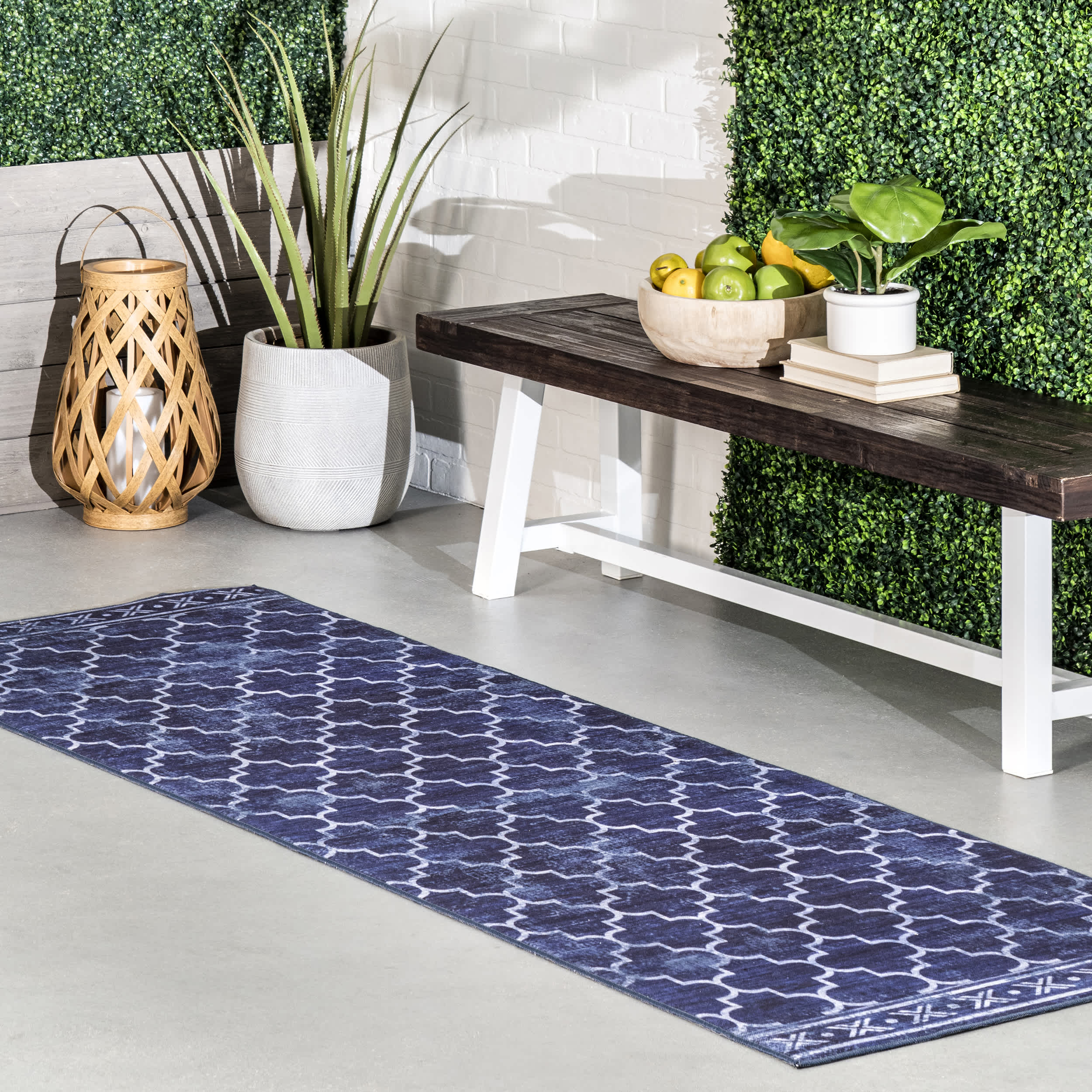 Maribel Geometric Machine Washable Indoor/Outdoor Area Rug - Image 10