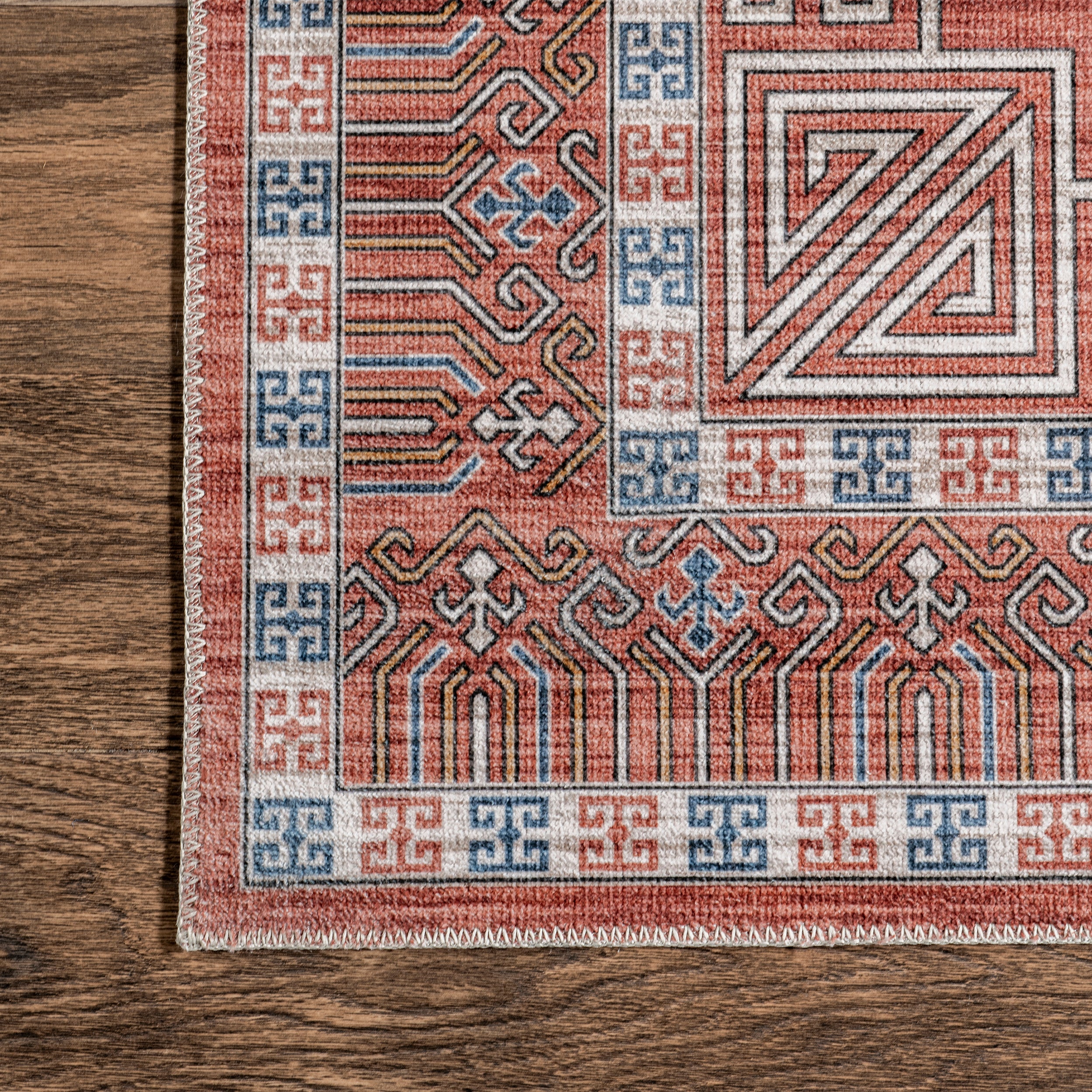 Tama Circle Medallion Machine Washable Area Rug - Image 15