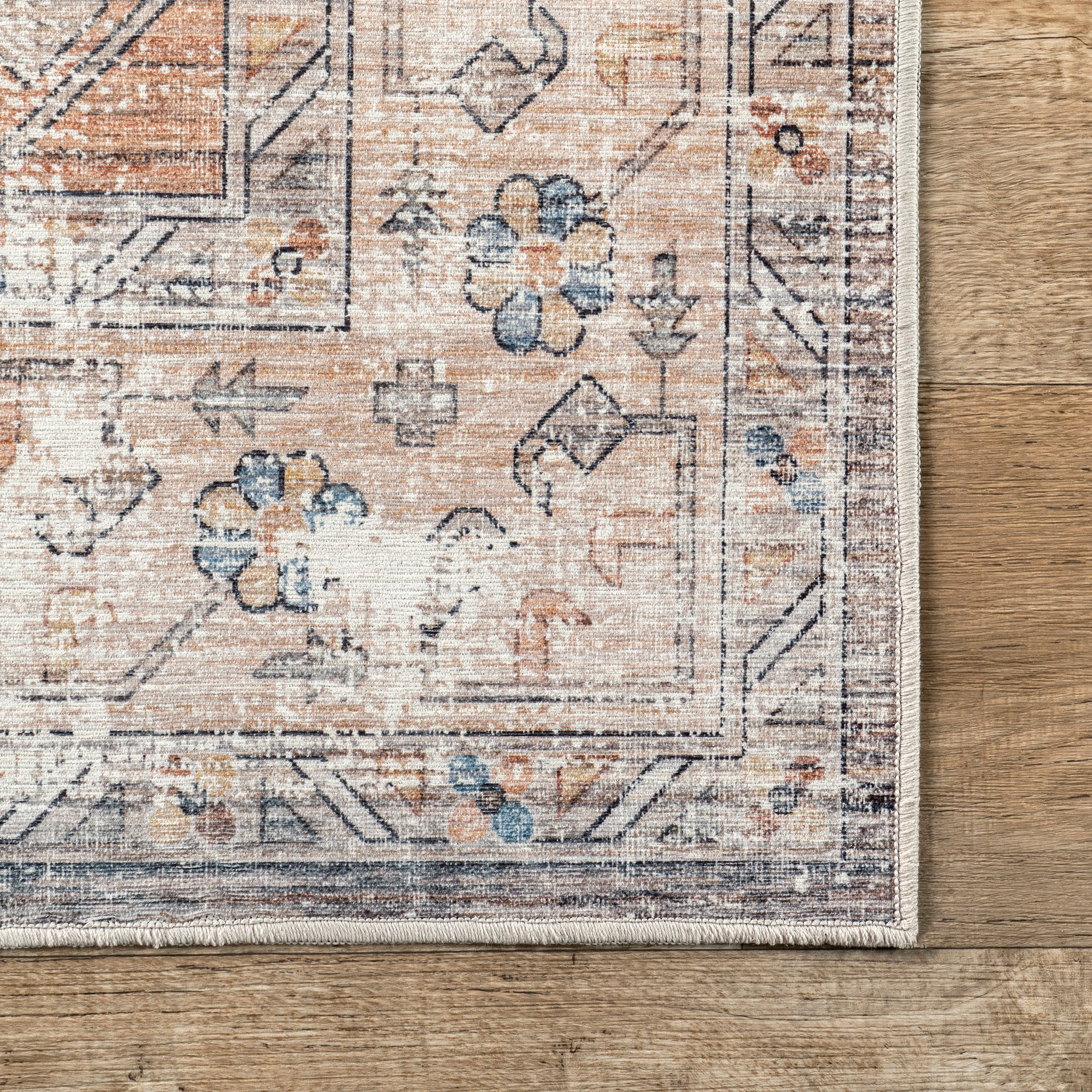 Keila Vintage Stain Repellent Machine Washable Area Rug - Image 5