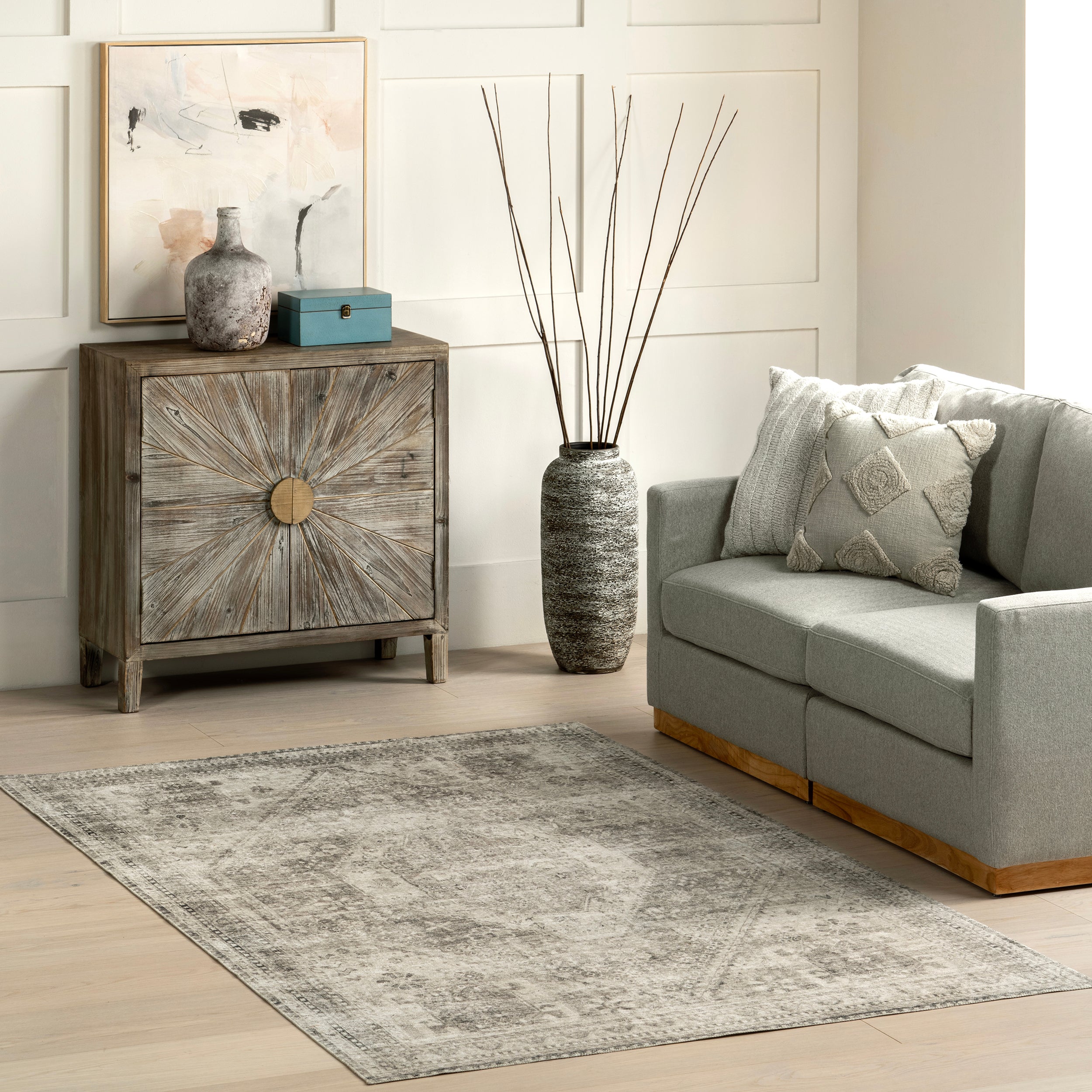 Nevaeh Machine Washable Bohemian Medallion Area Rug - Image 15