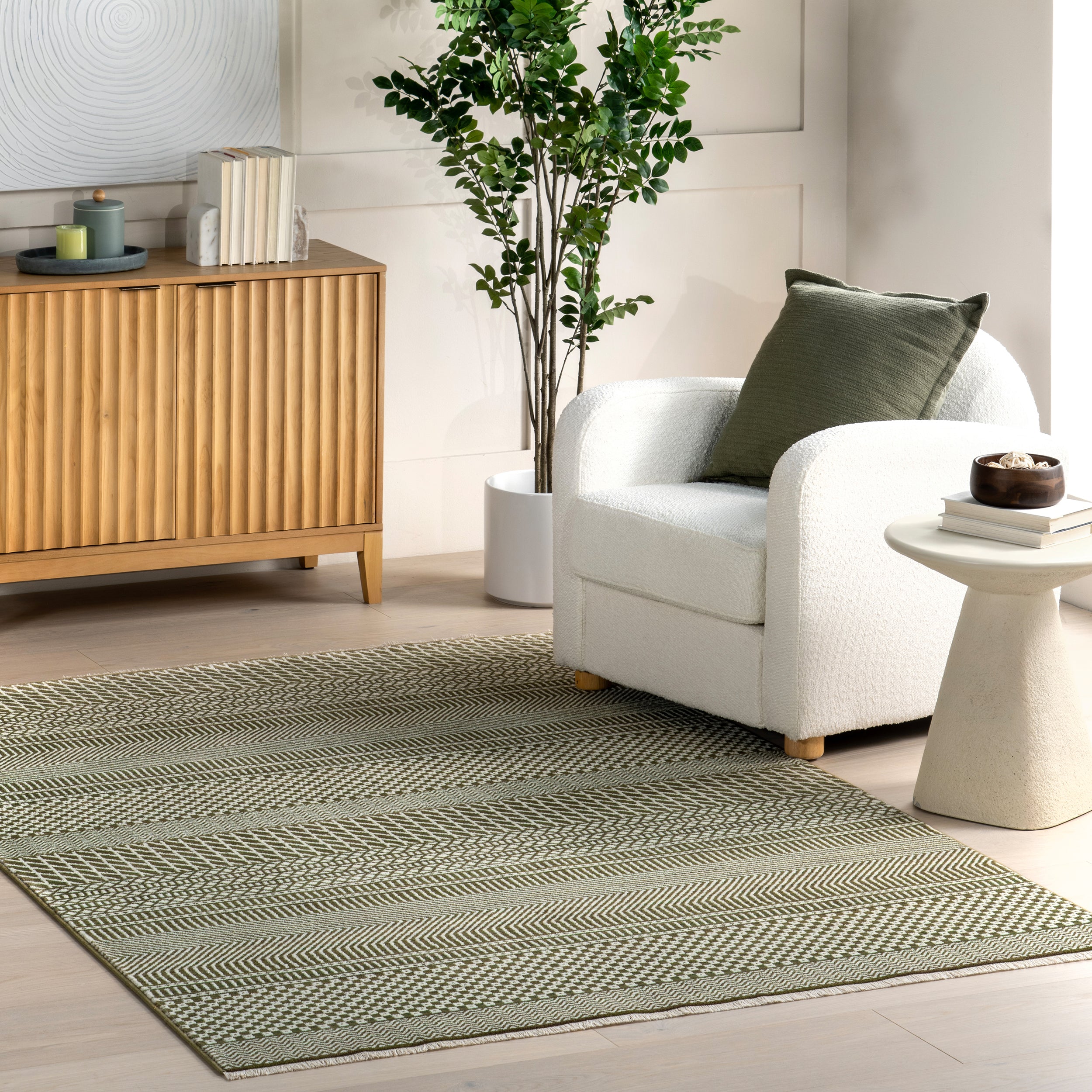 Lavender Geometric Fringe Area Rug - Image 20