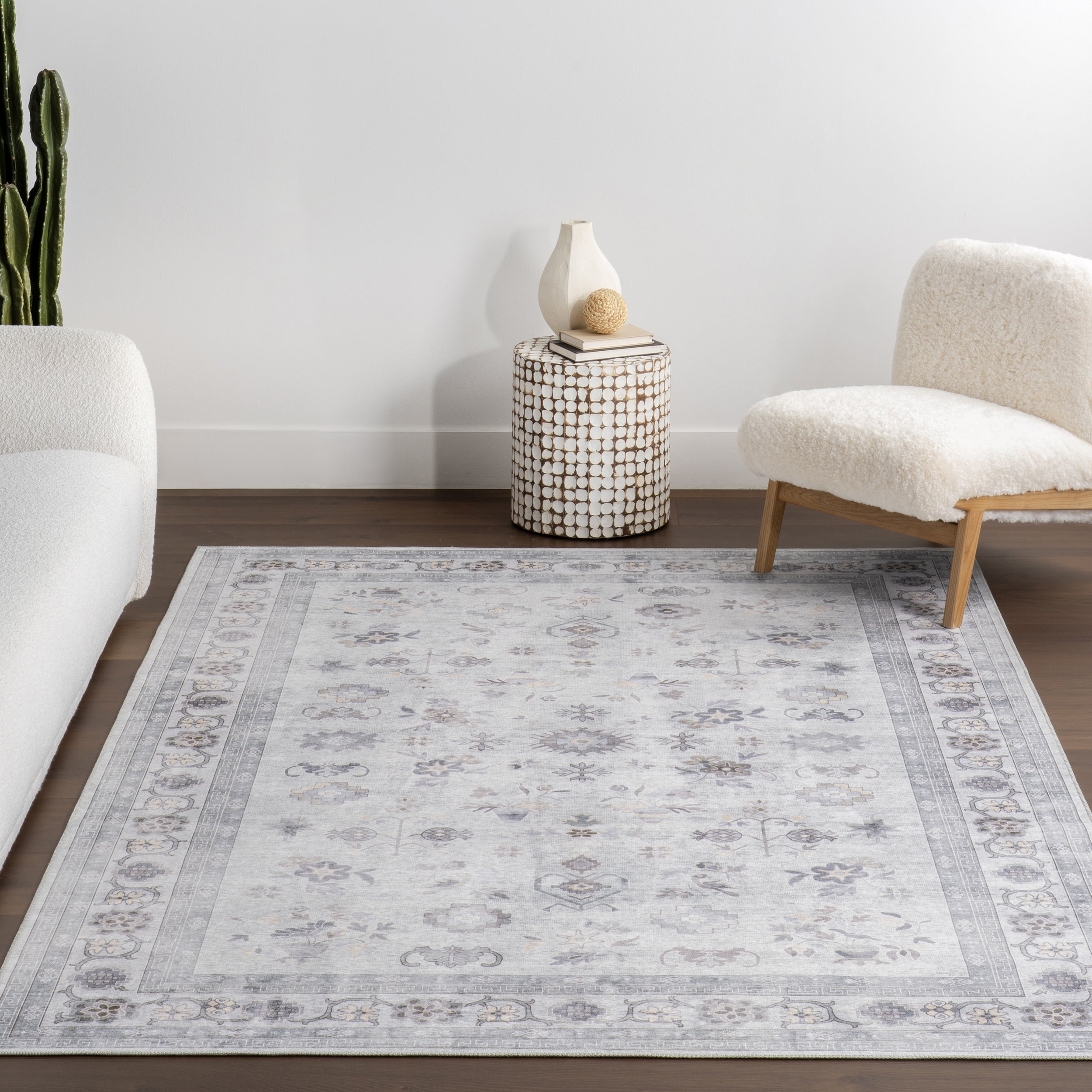 Verity SplashGuard Traditional Medallion Machine Washable Area Rug - Image 18