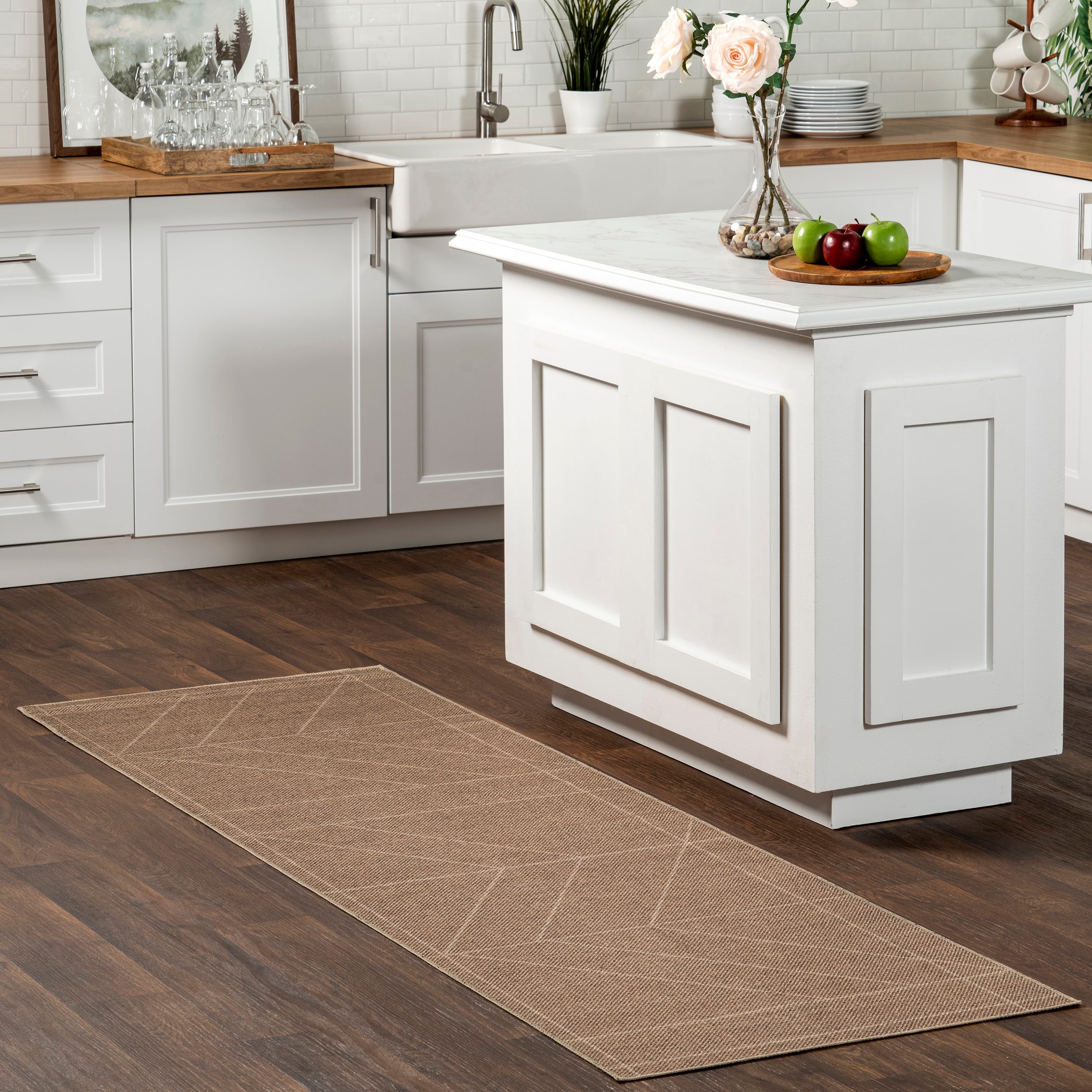 Ellen Geometric Easy-Jute Machine Washable Area Rug - Image 10