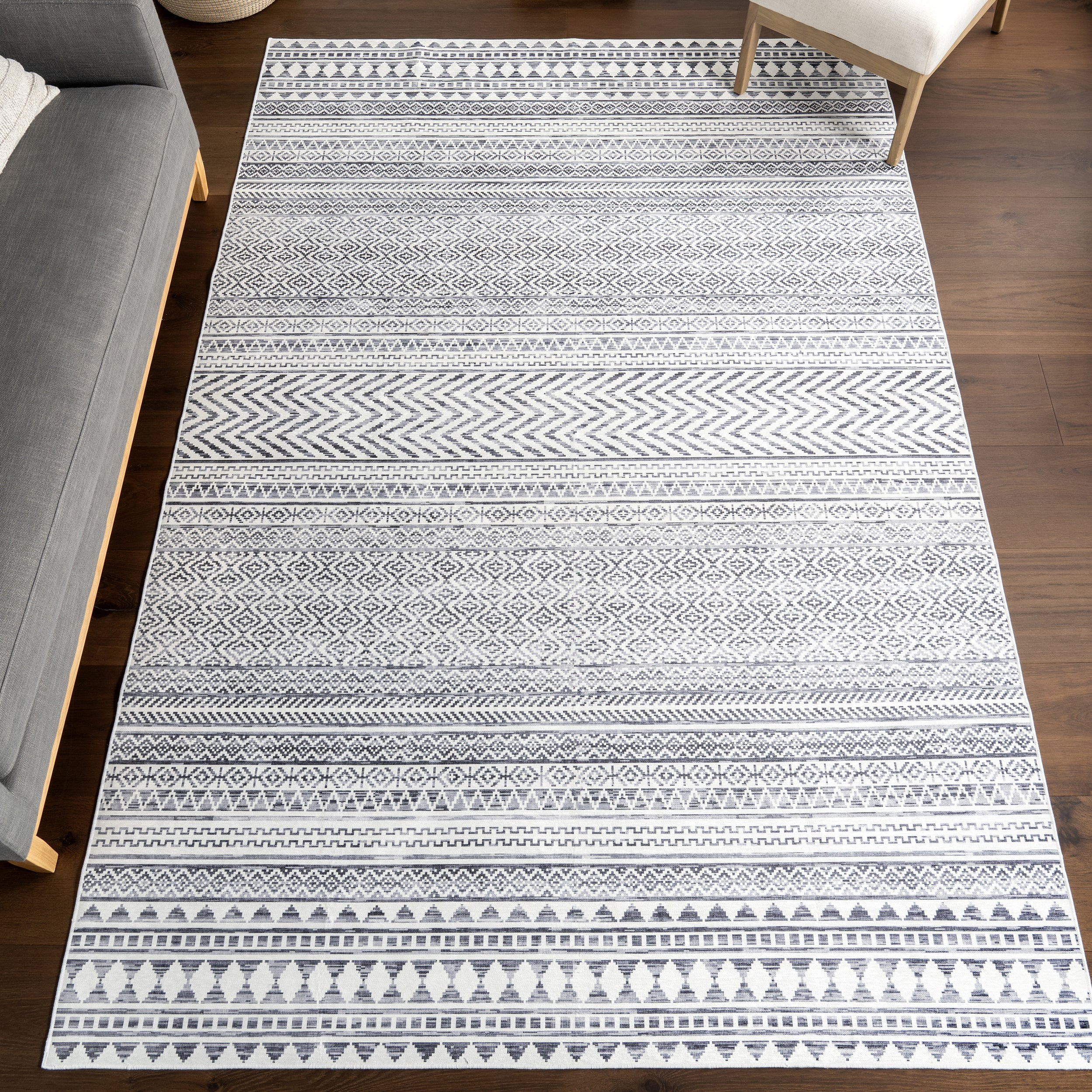 Juni Southwestern SplashGuard Machine Washable Area Rug - Image 2