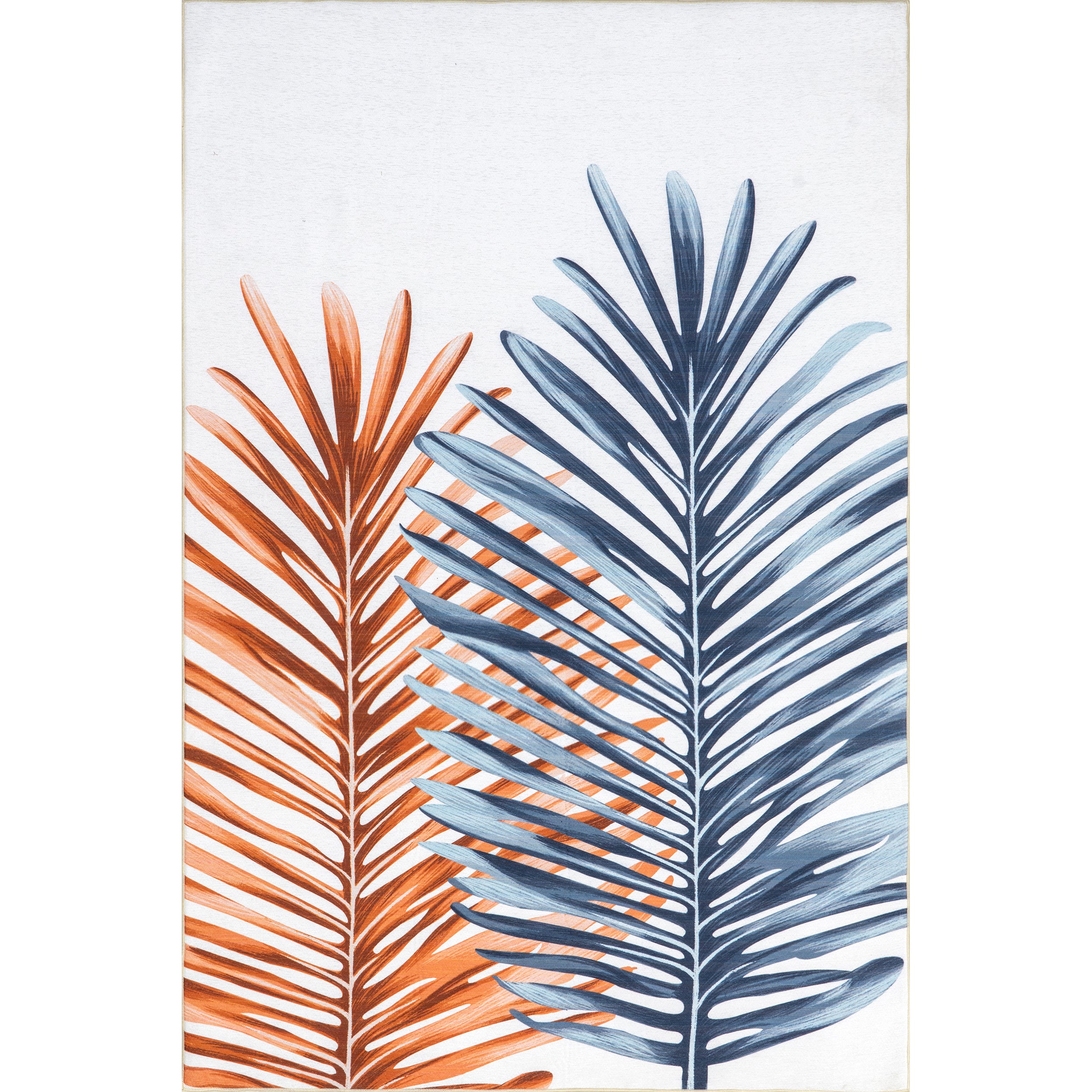 Auri Double Palm Indoor/Outdoor Machine Washable Area Rug