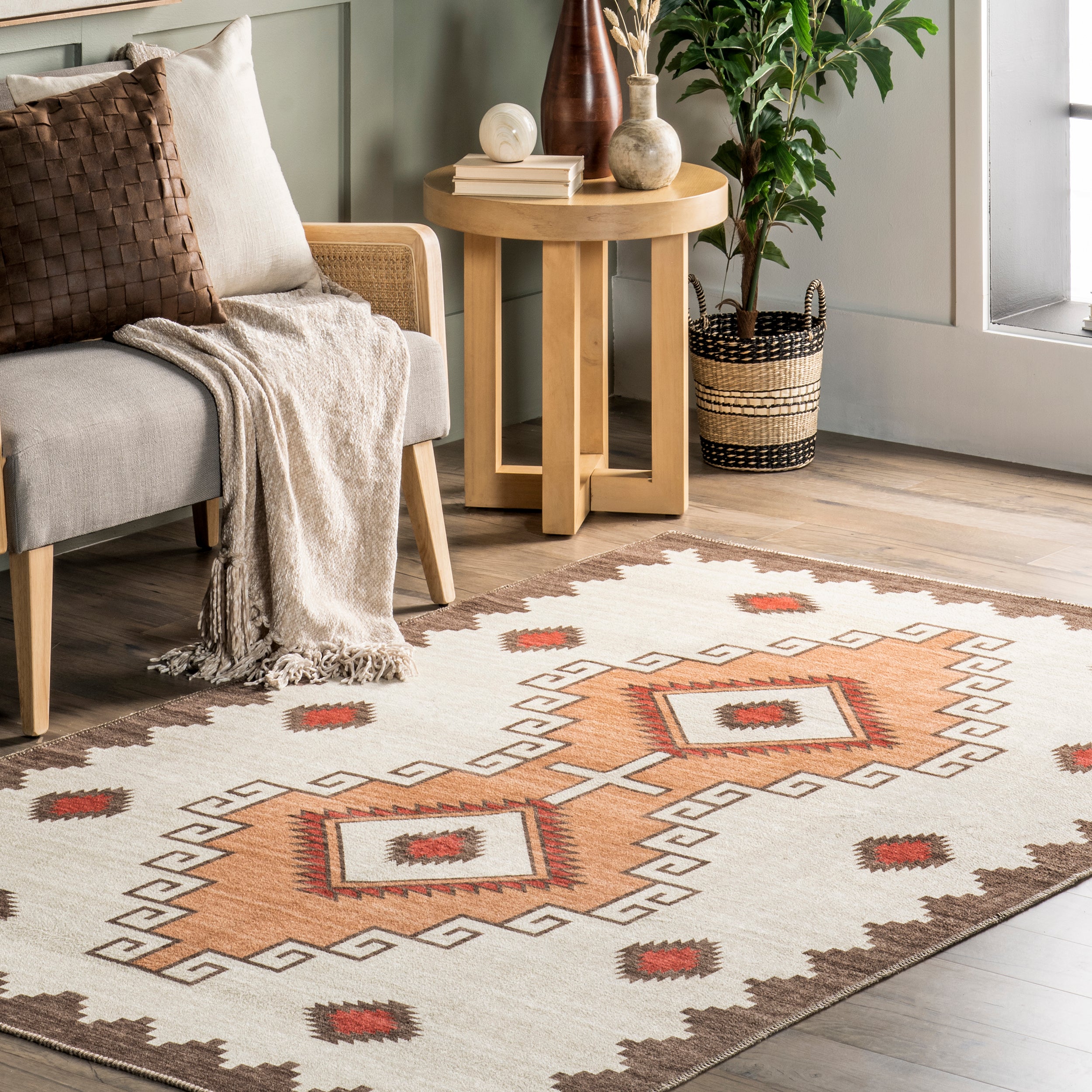Imelda Aztec Machine Washable Area Rug - Image 18