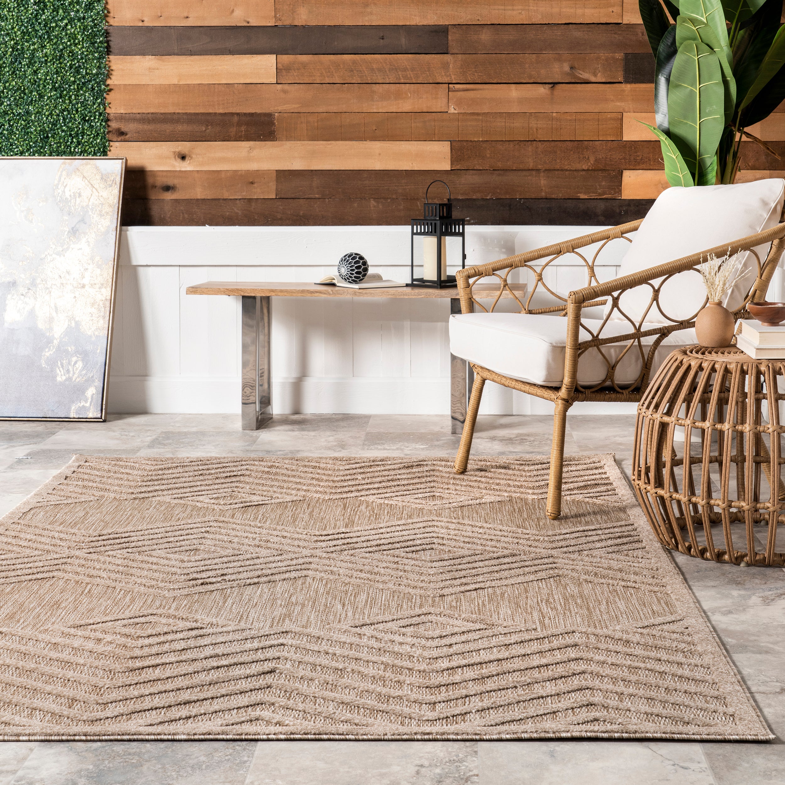 Peri Geometric Tetris Indoor/Outdoor Area Rug - Image 8
