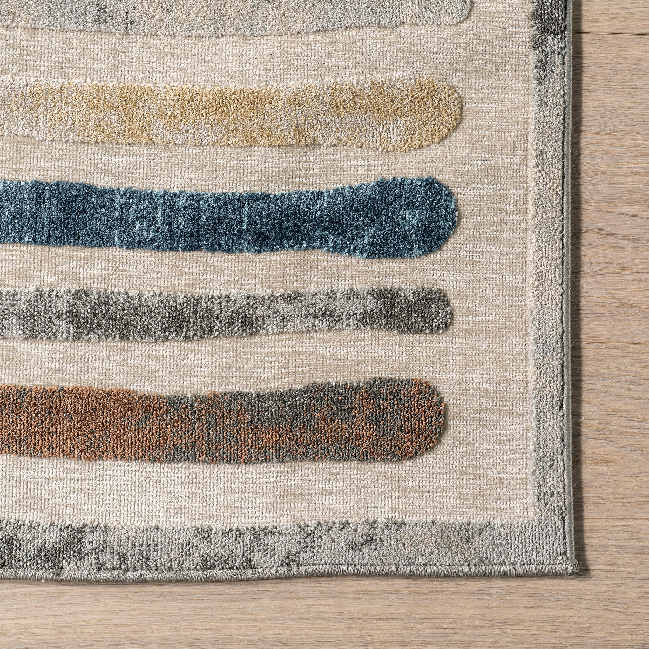 Jenae Multi Striped Machine Washable Area Rug - Image 5