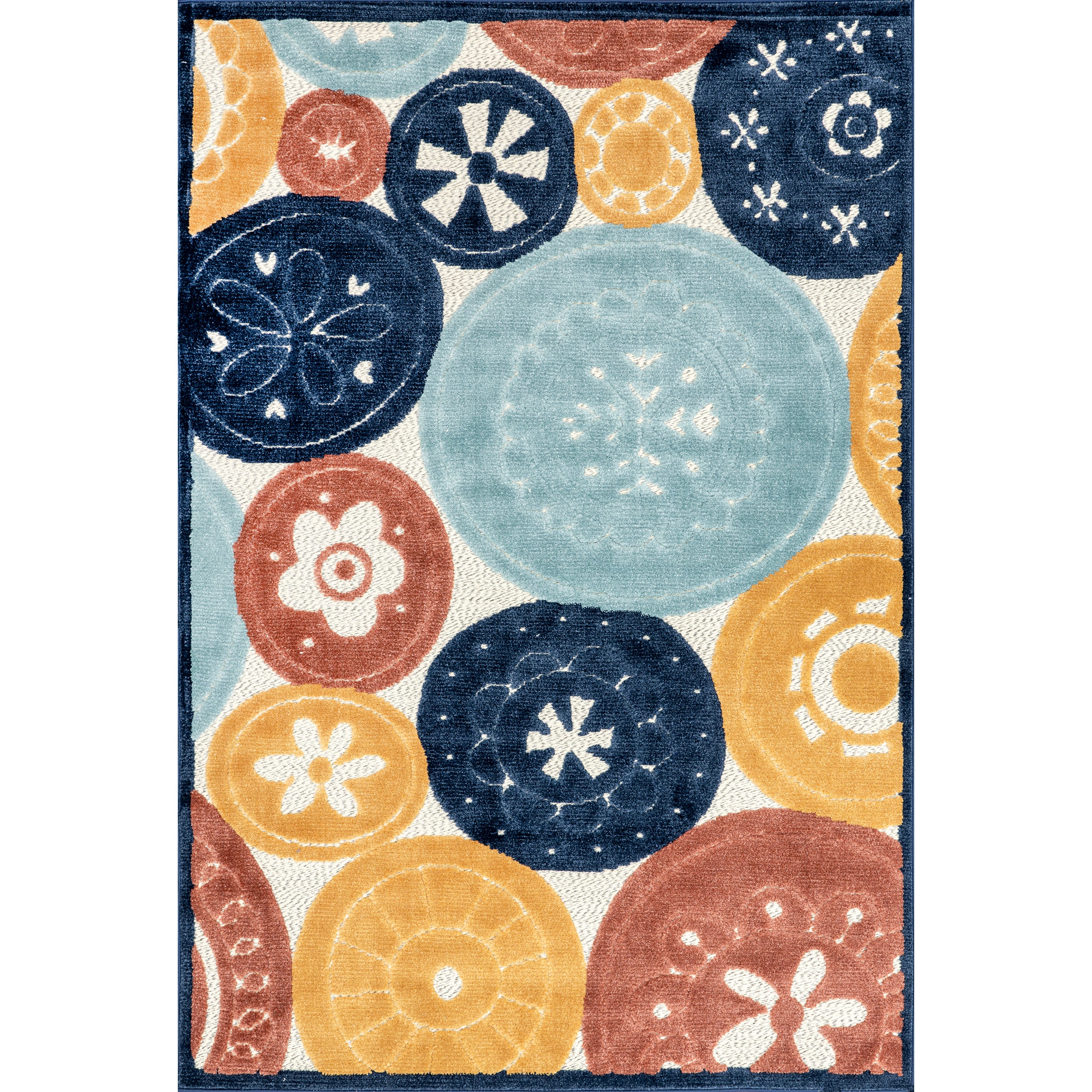 Crissie Coastal Sand Dollar Indoor/Outdoor Area Rug