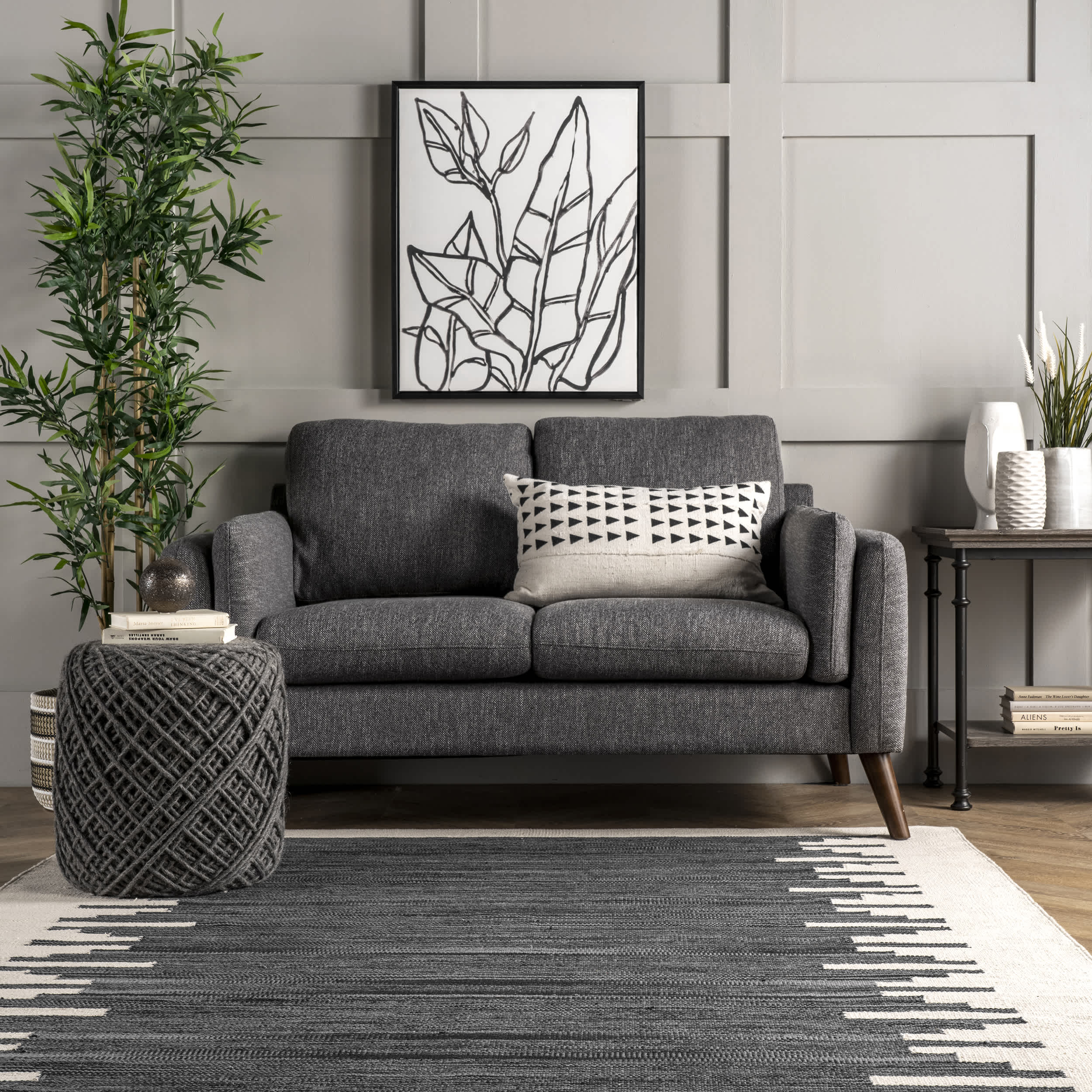 Irina Hand Loomed Contemporary Cotton Area Rug - Image 8