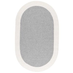 Indoor/Outdoor Braided Solid Border Delaine Area Rug