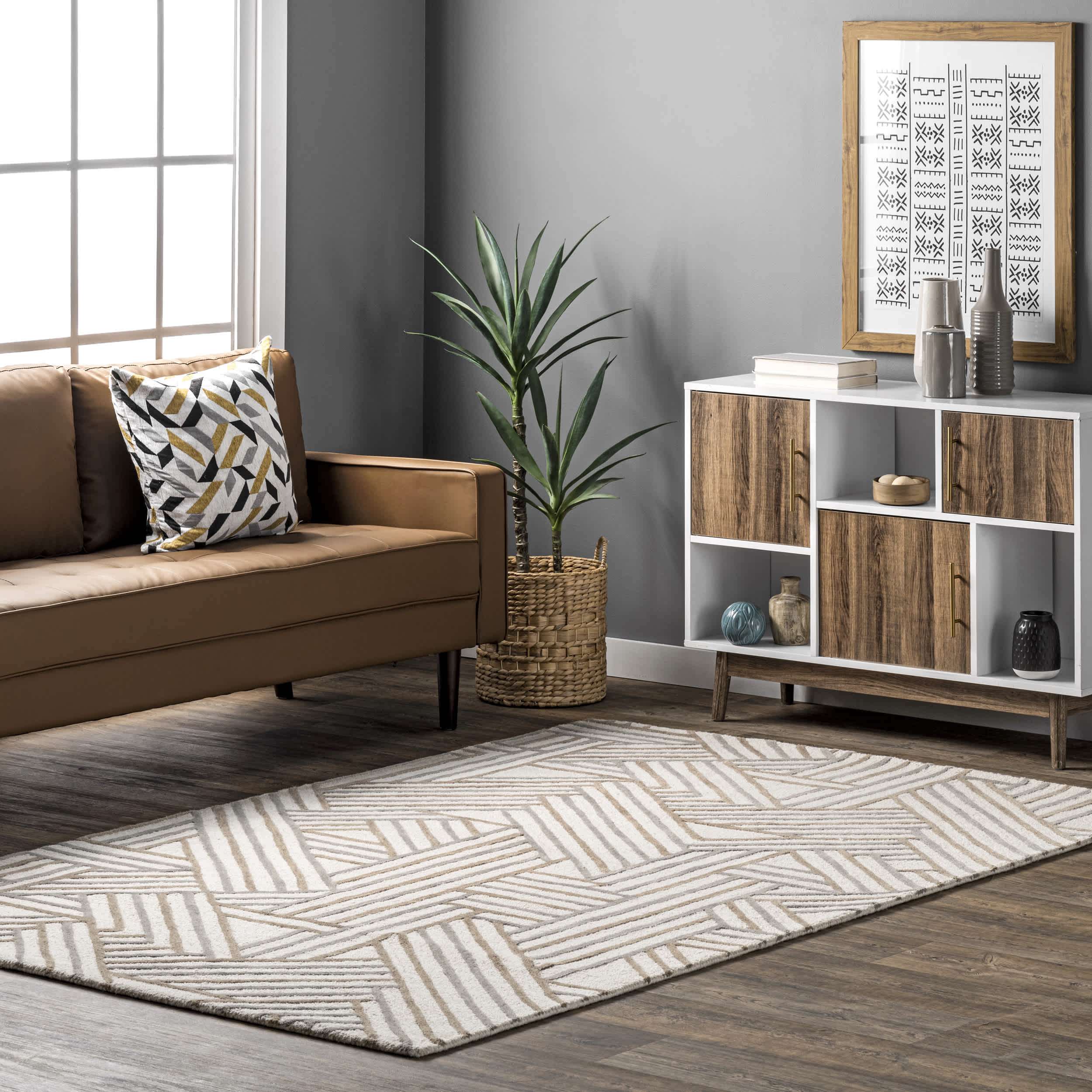 Bonnie Hand Tufted Wool Abstract Area Rug - Image 2