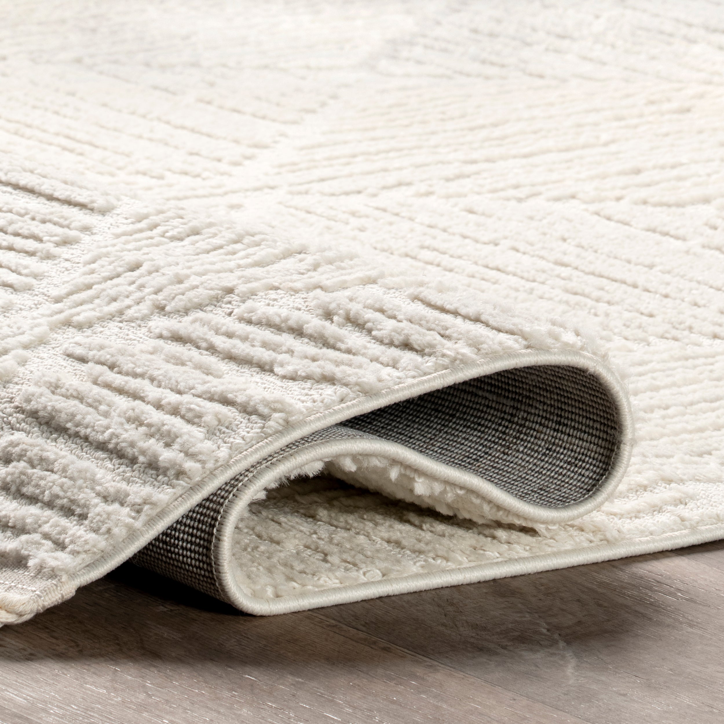 Kerry Textured Geometric Tasseled Area Rug - Image 4