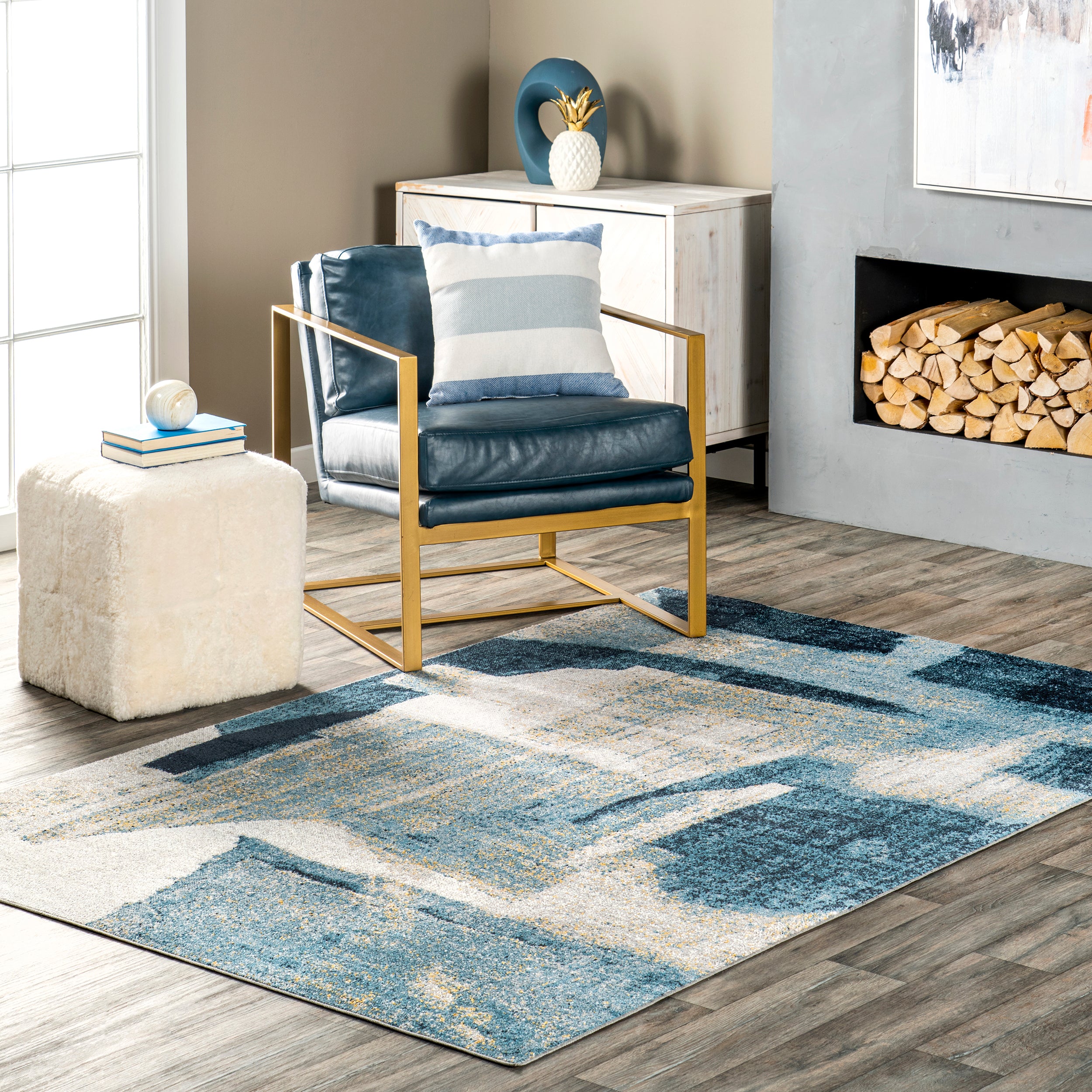 Sherri Abstract Machine Washable Area Rug - Image 2