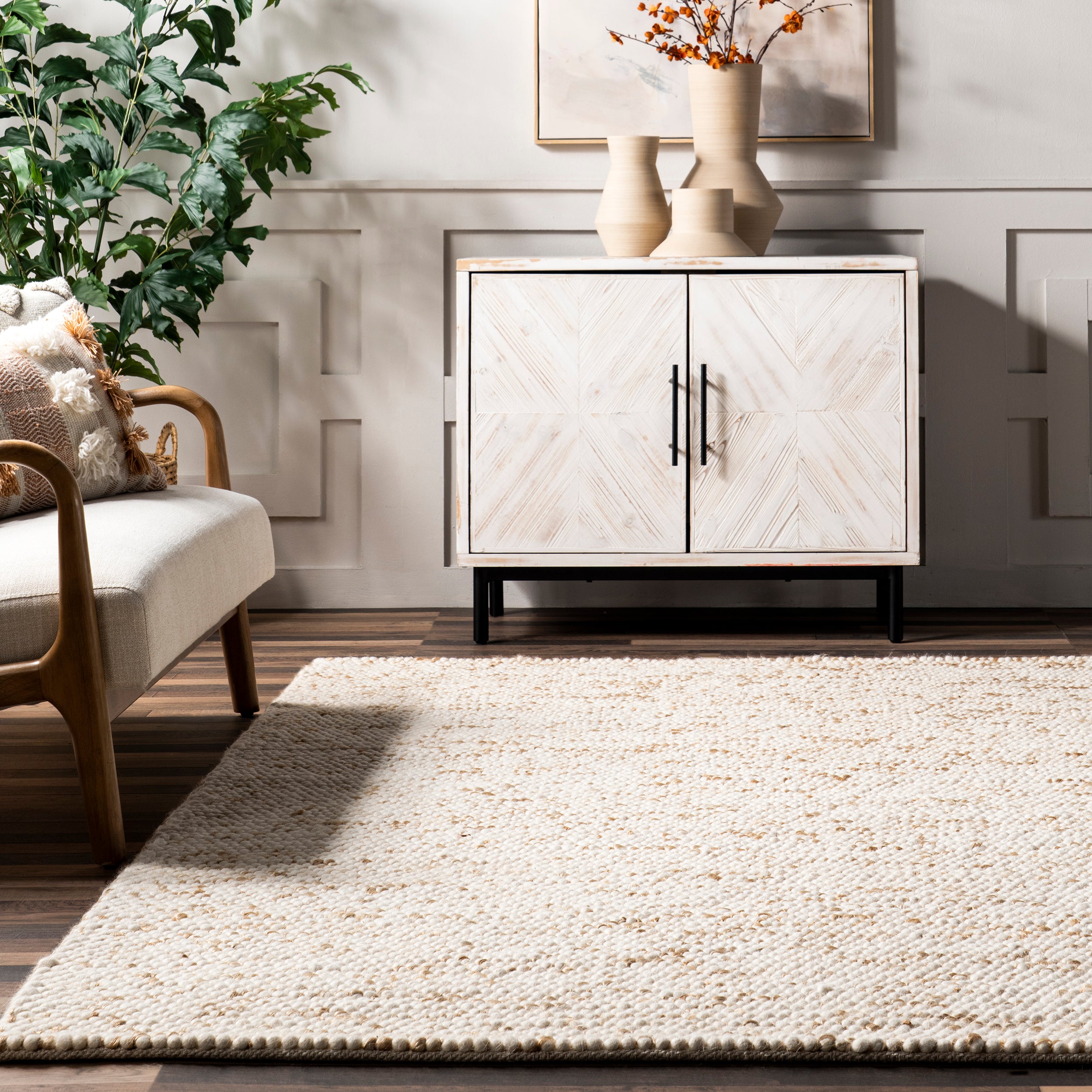 Deeanna Casual Textured Wool Area Rug - Image 8