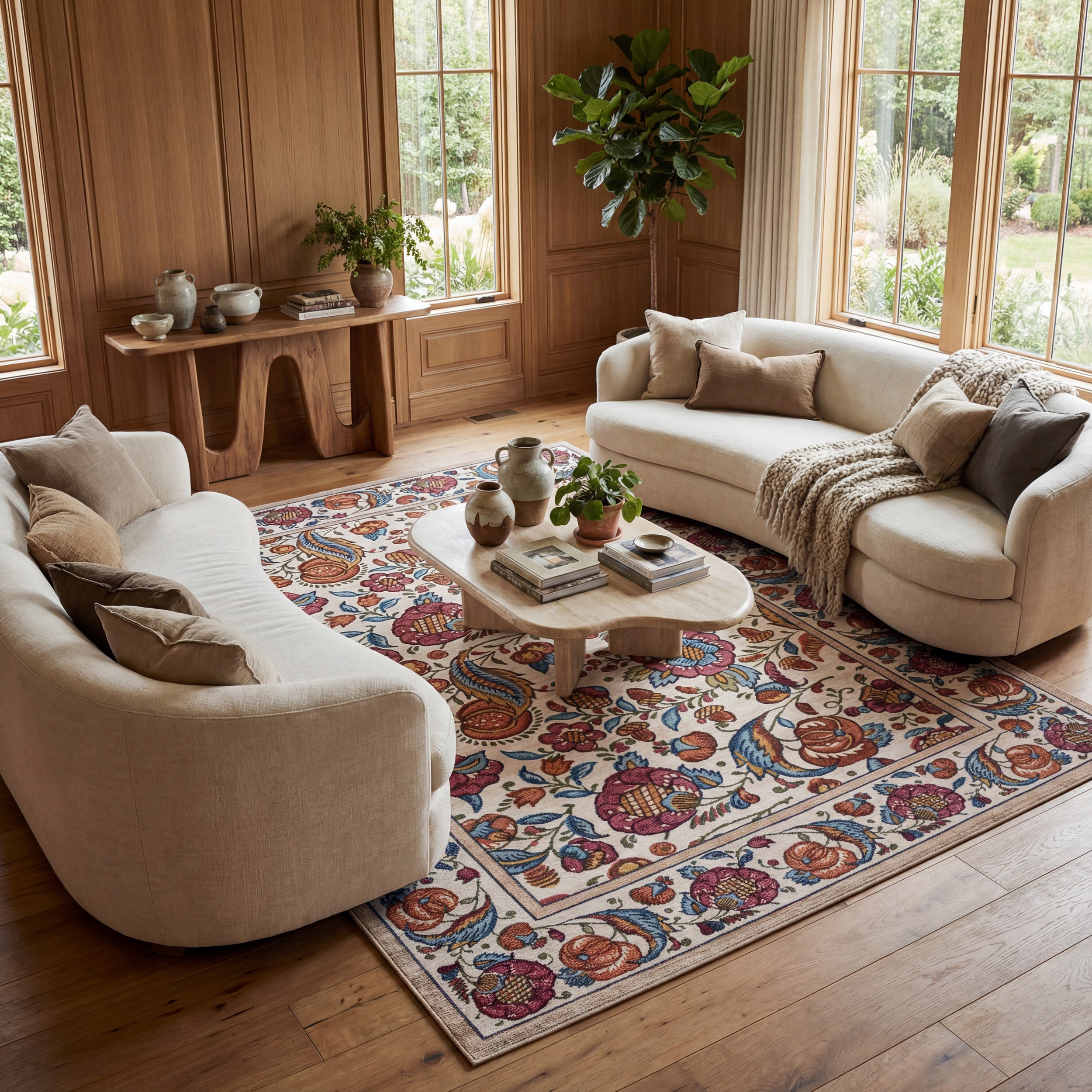 Nuloom Delara Floral & Paisley Washable Rug - Image 2