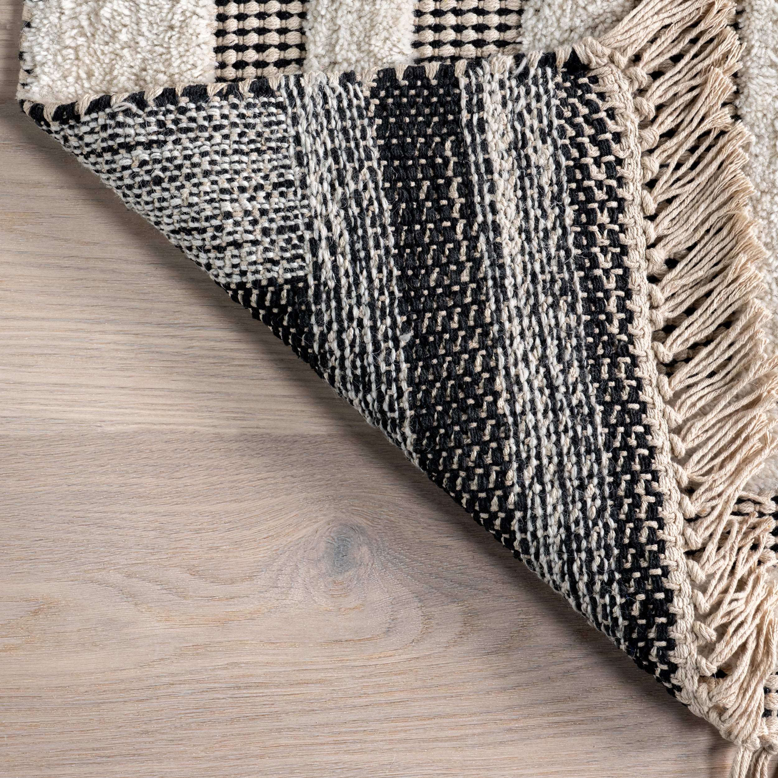 Merrick Tasseled Cotton and Wool Area Rug - Image 6