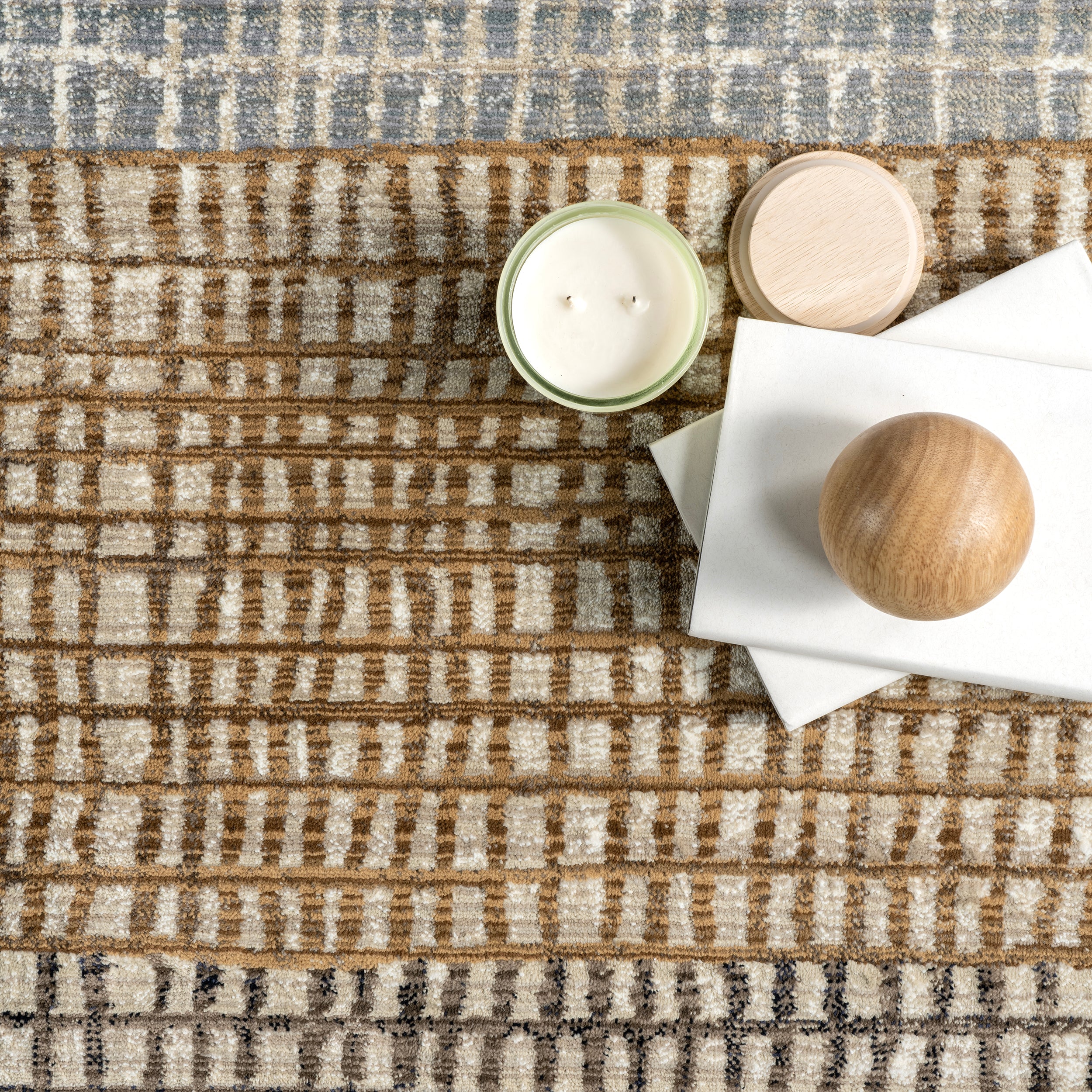 Park Abstract Checked Area Rug - Image 6