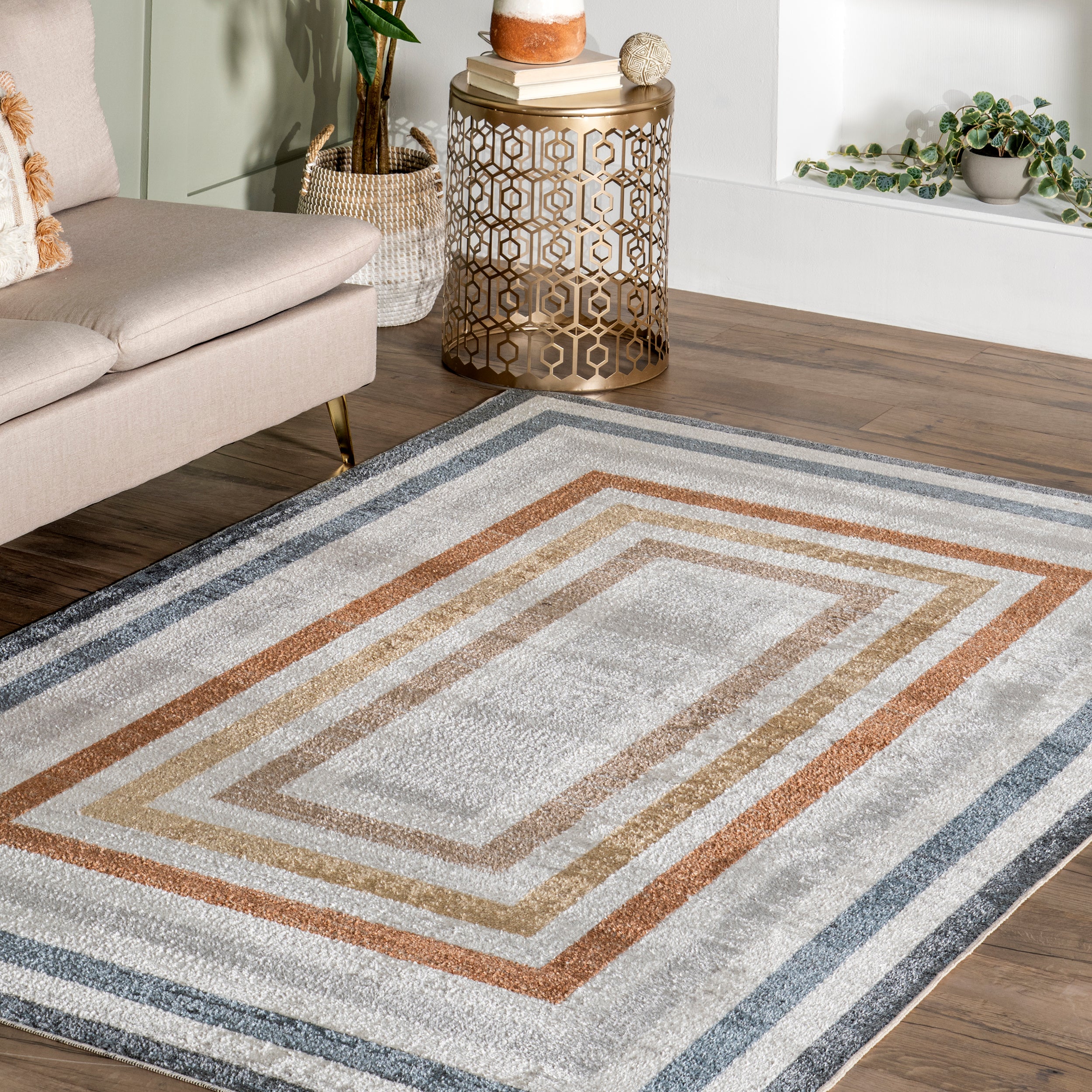 Aliénor Striped Machine Washable Area Rug - Image 9