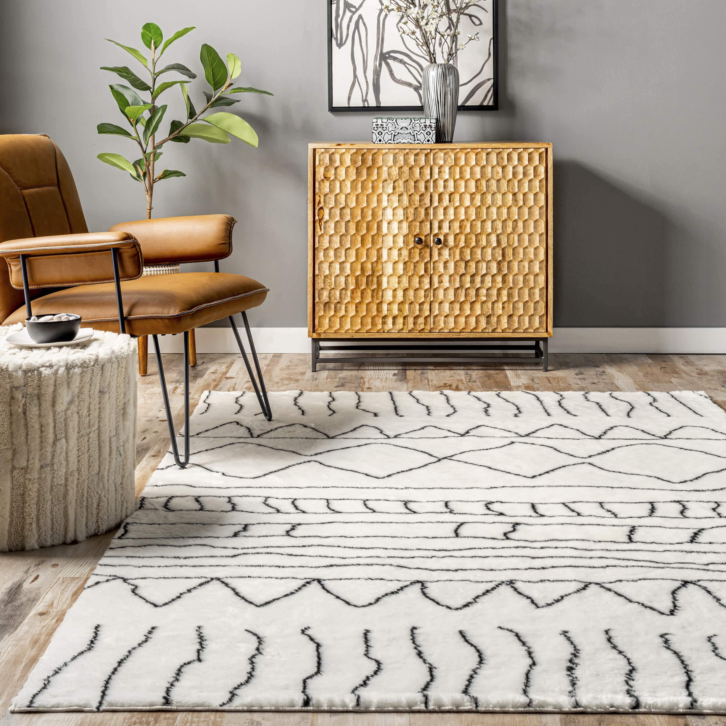 Ethnic Striped Washable Shag Area Rug - Image 8