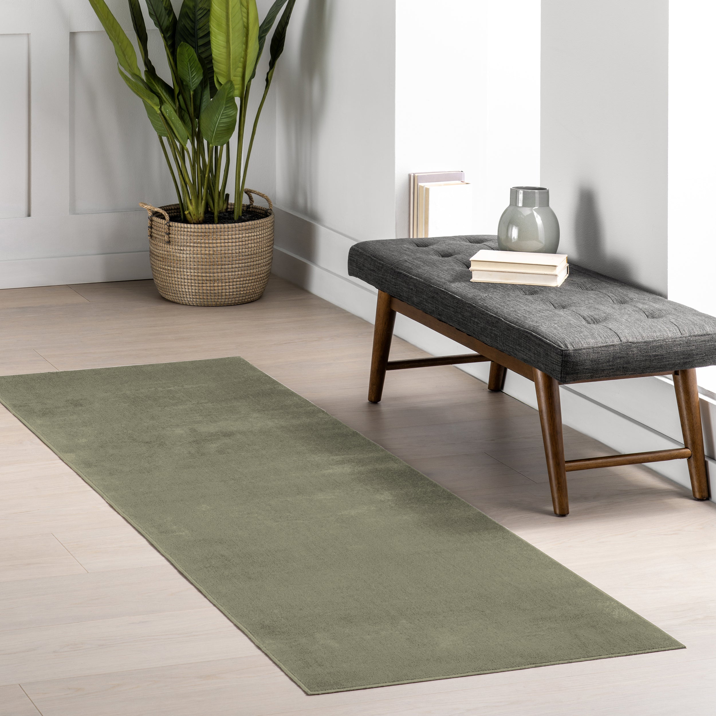 Argelia Solid Machine Washable Area Rug - Image 9