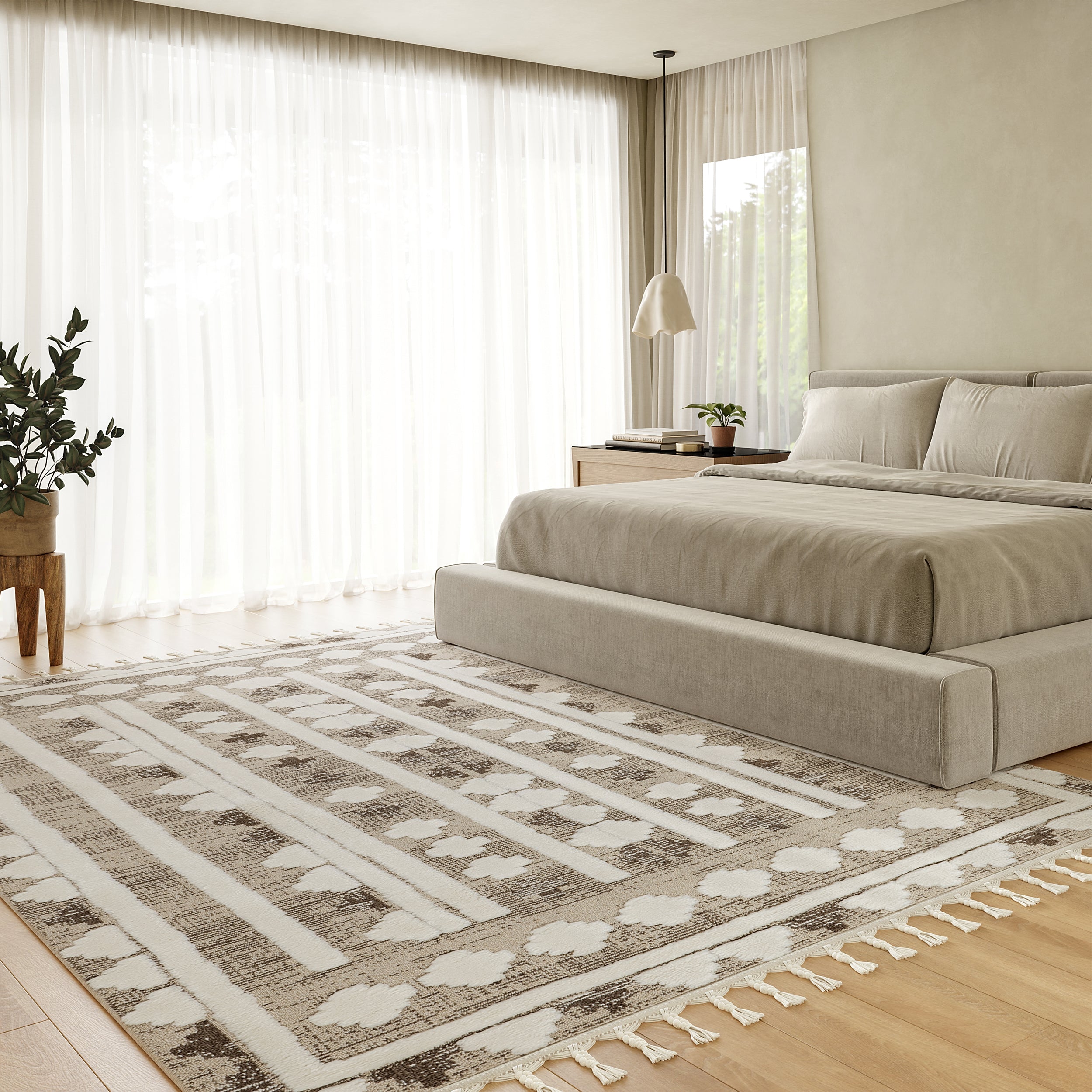 Audience Geometric Tasseled Area Rug - Image 9
