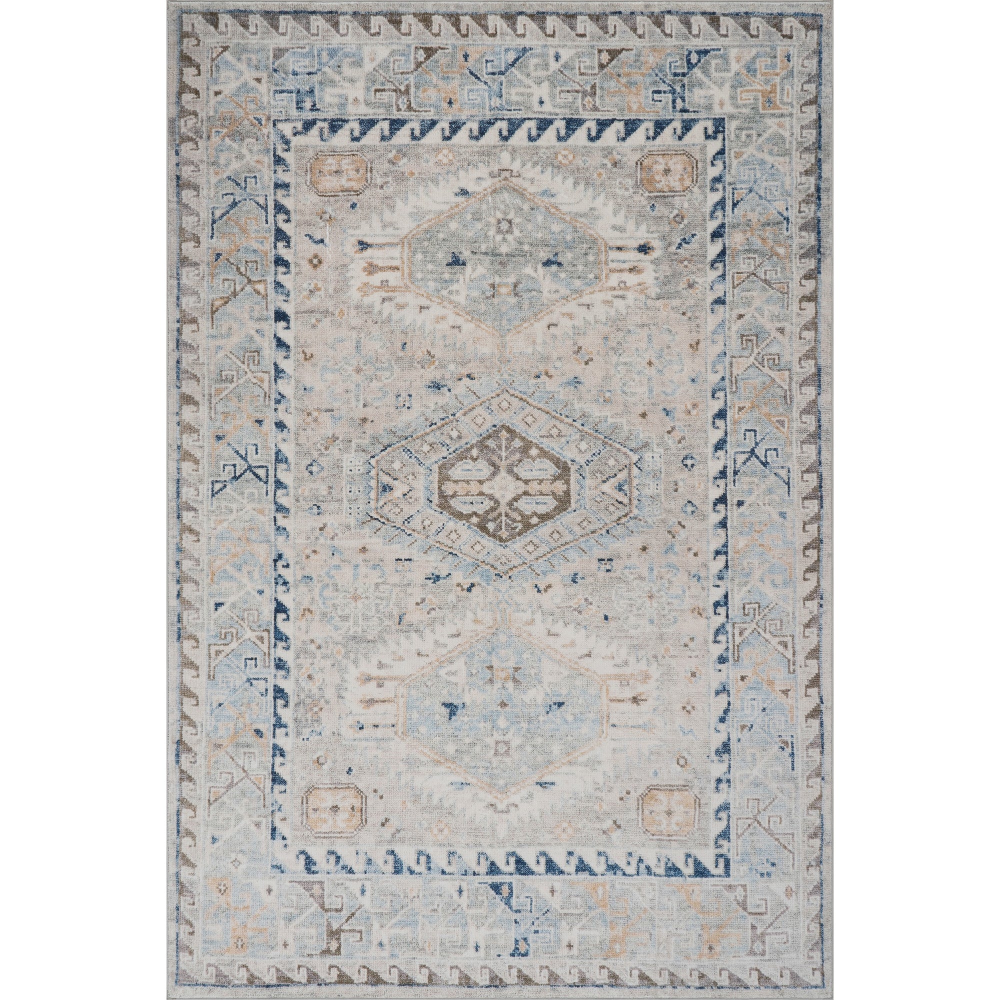 Nuloom Seraphyne Bordered Medallion Washable Rug
